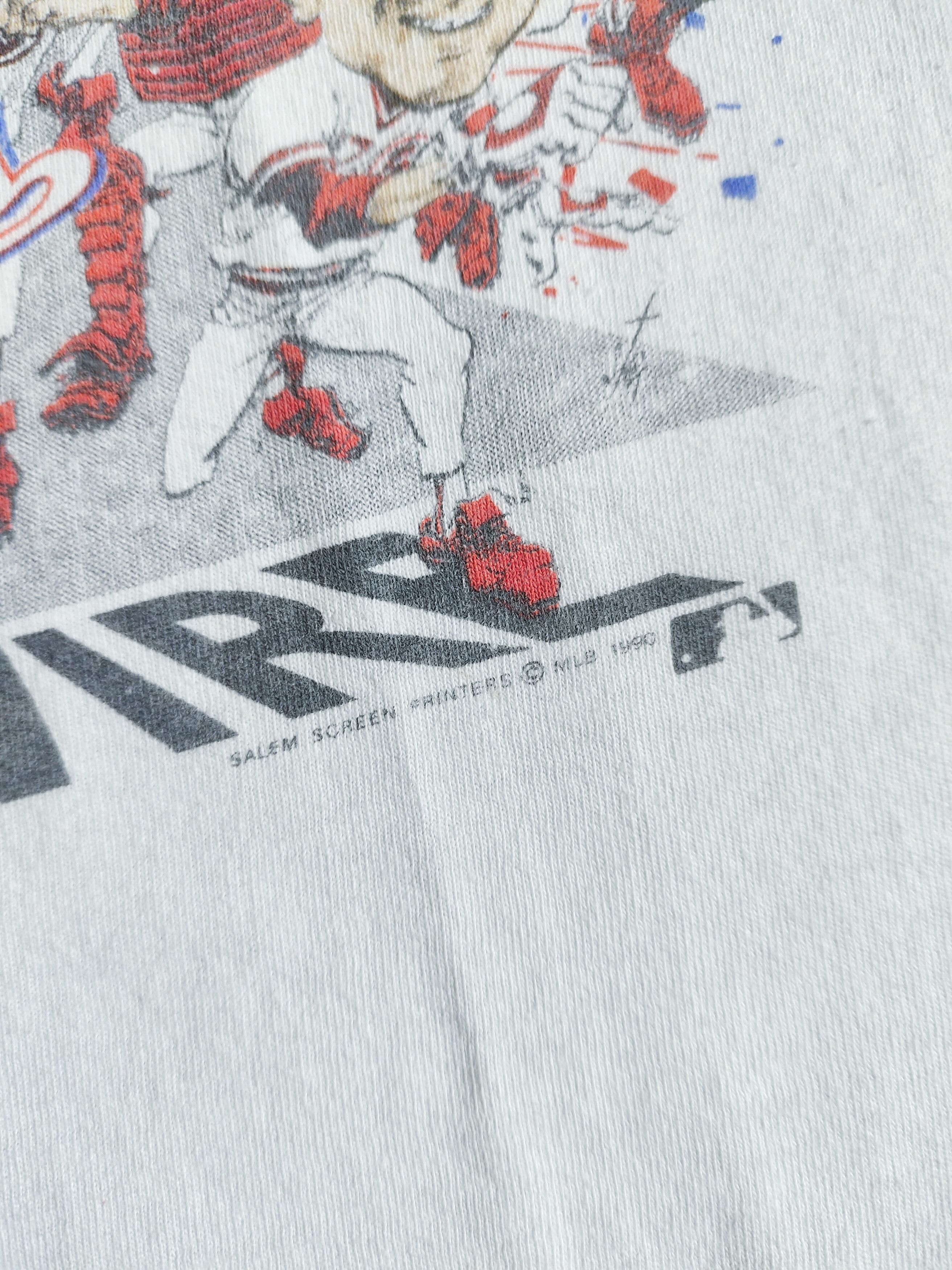 MLB × Salem Sportswear × Vintage Vintage Cincinnati Reds"Wire to Wire" 90s Caricature T-Shirt Size US XL / EU 56 / 4 - 8 Thumbnail