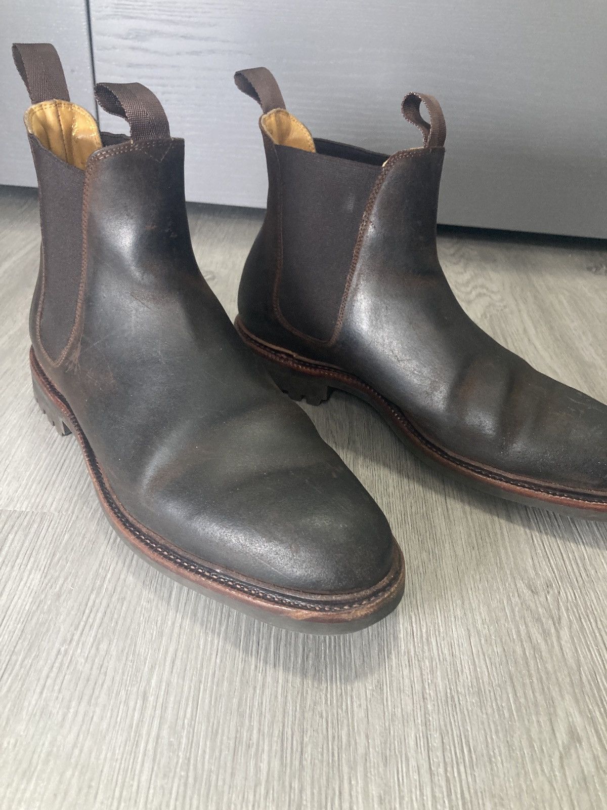 Meermin rust waxy commander Chelsea boots