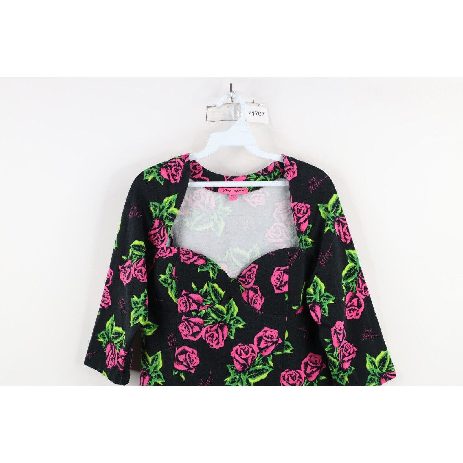 Betsey Johnson Betsey Johnson Faded Rockabilly Flower Rose Dress Size XXL / US 16-18 / IT 52-54 - 2 Thumbnail