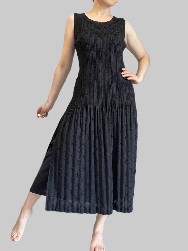 Issey Miyake Issey Miyake size:2 Black main line collage dress Size M / US 6-8 / IT 42-44 - 1 Thumbnail