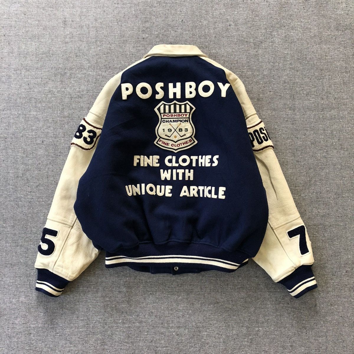 Leather Posh Boy Wool Vintage Varsity Size US M / EU 48-50 / 2 - 2 Thumbnail