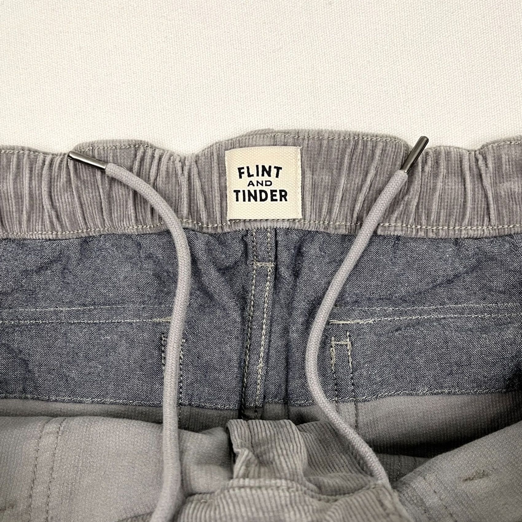 Vintage Flint & Tinder Fatigue Pants Mens 38 x 29 Gray Corduroy Chino Straight 5-Pocket Denim? Size US 38 / EU 54 - 2 Thumbnail