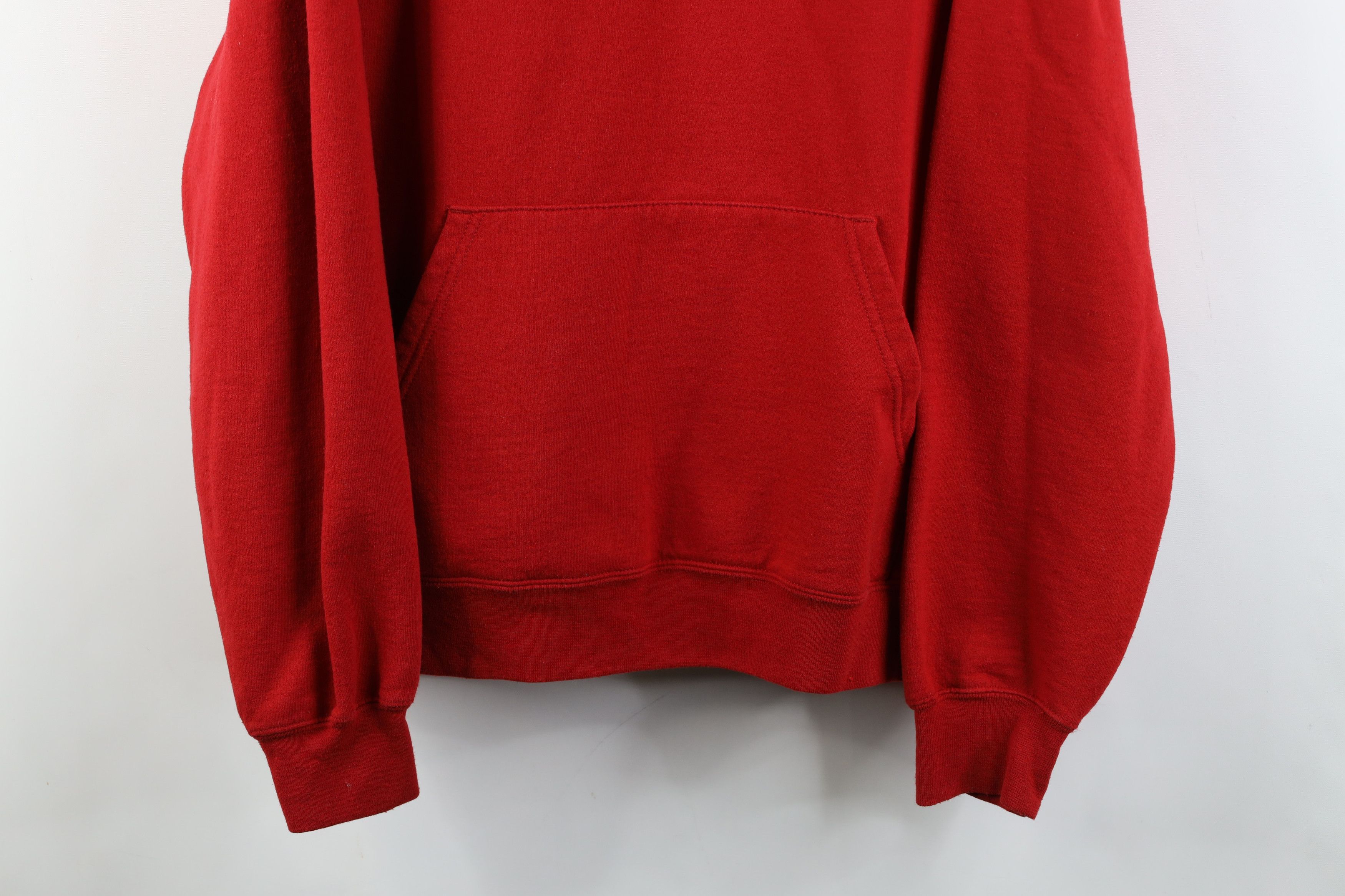 Adidas Vintage Y2K Adidas Blank Heavyweight Hoodie Sweatshirt Red Size US L / EU 52-54 / 3 - 3 Thumbnail