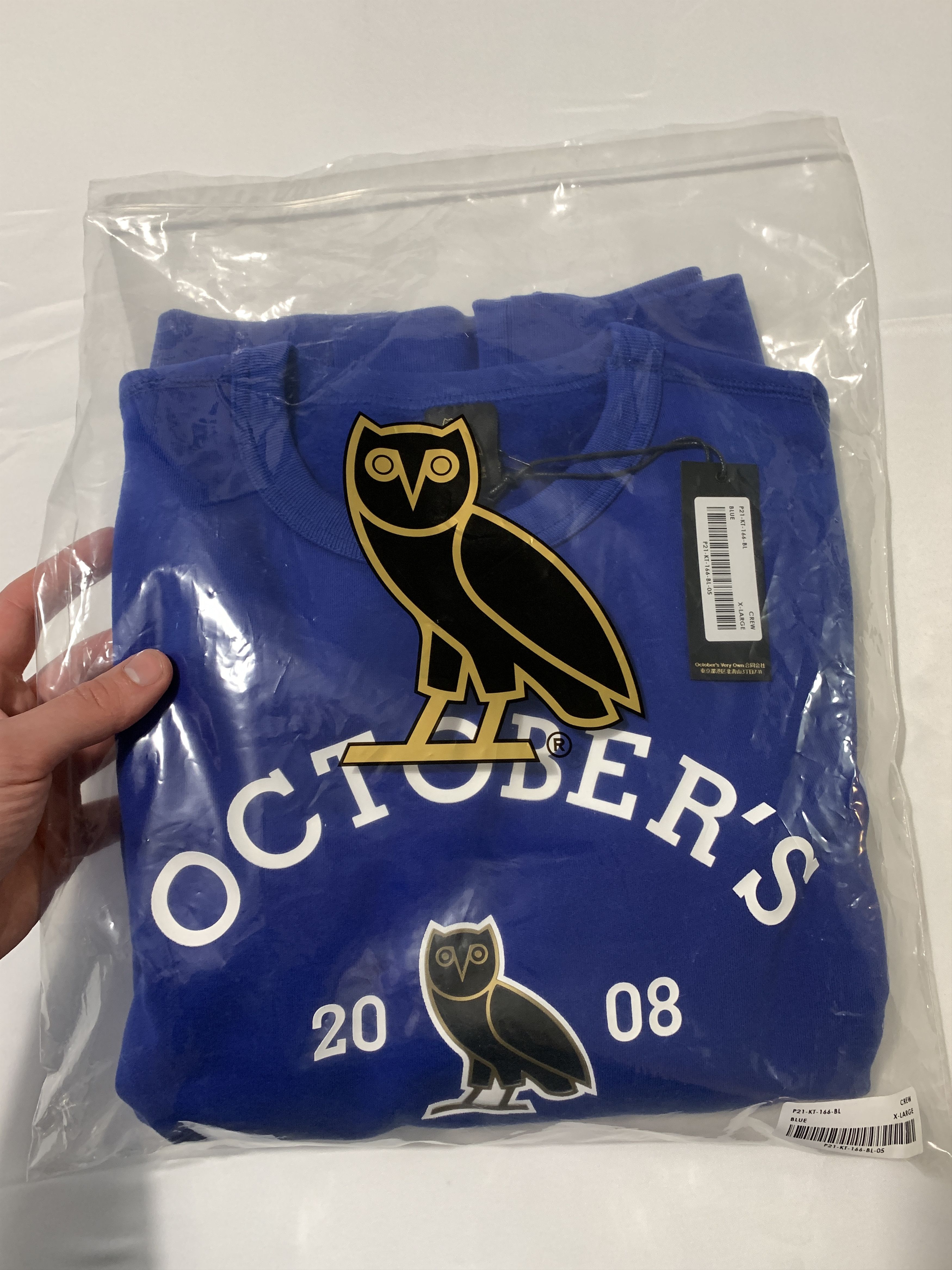 Drake OVO Collegiate Crewneck BLUE Size US L / EU 52-54 / 3 - 2 Thumbnail