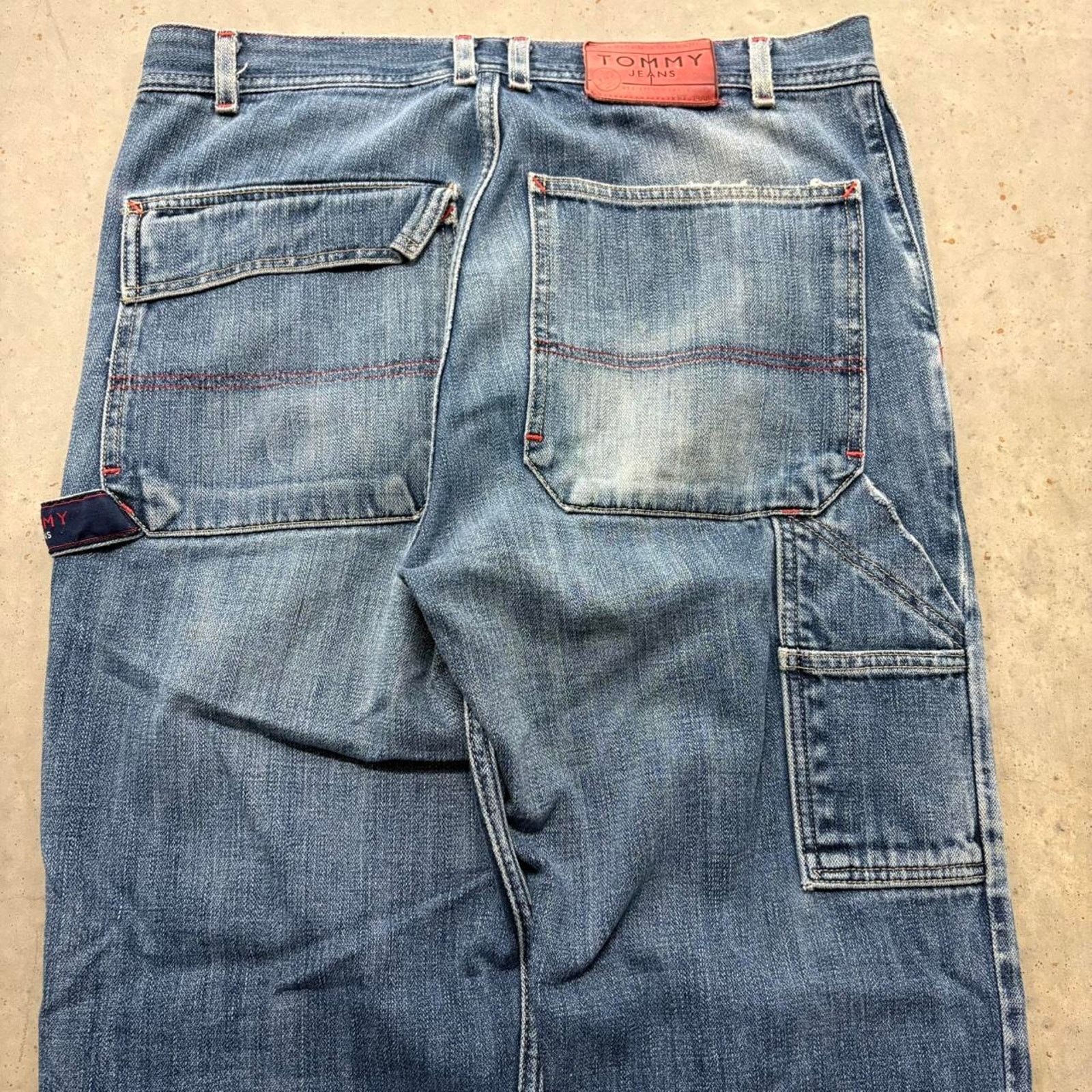 Tommy Hilfiger × Vintage Crazy Vintage 90s Tommy Hilfiger Carpenter Cropped Jeans Size US 33 - 6 Thumbnail