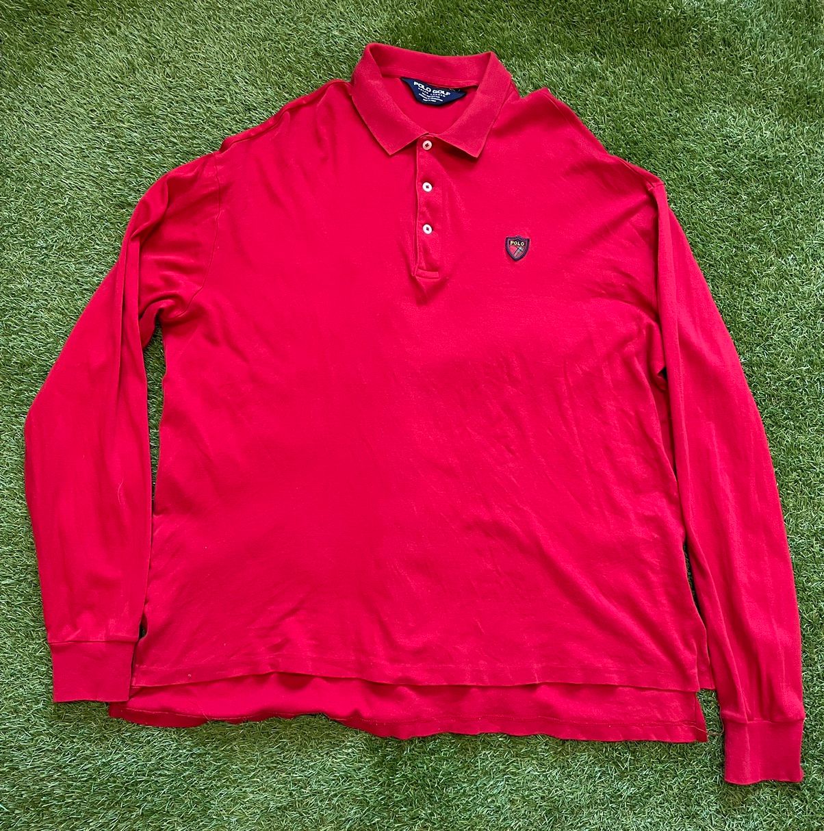 Polo Ralph Lauren VINTAGE POLO GOLF Long Sleeve Polo T Shirt Mens M Oversized Size US L / EU 52-54 / 3 - 1 Preview