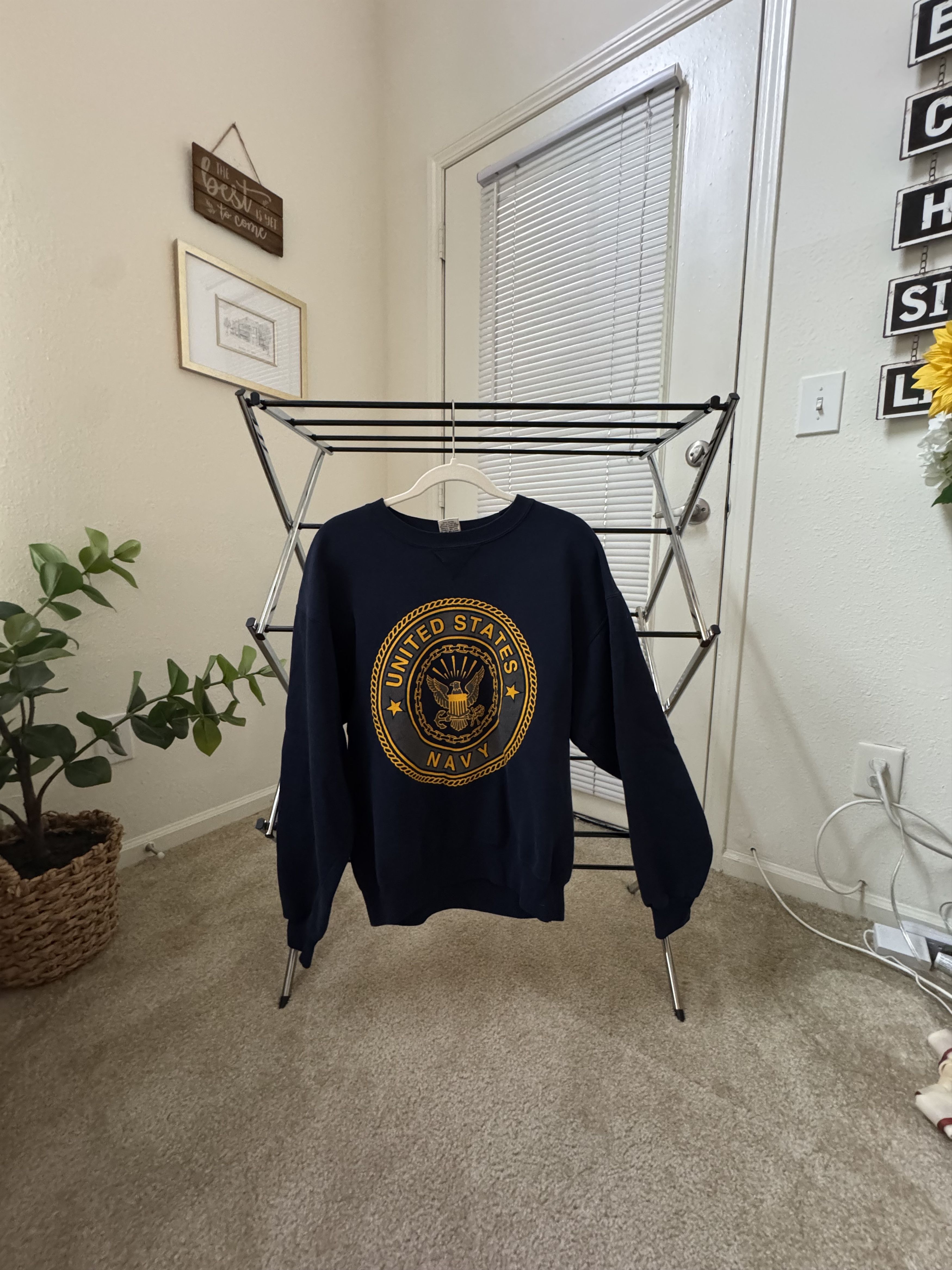 Vintage VINTAGE United States Navy Crewneck Sweatshirt Size US M / EU 48-50 / 2 - 1 Thumbnail