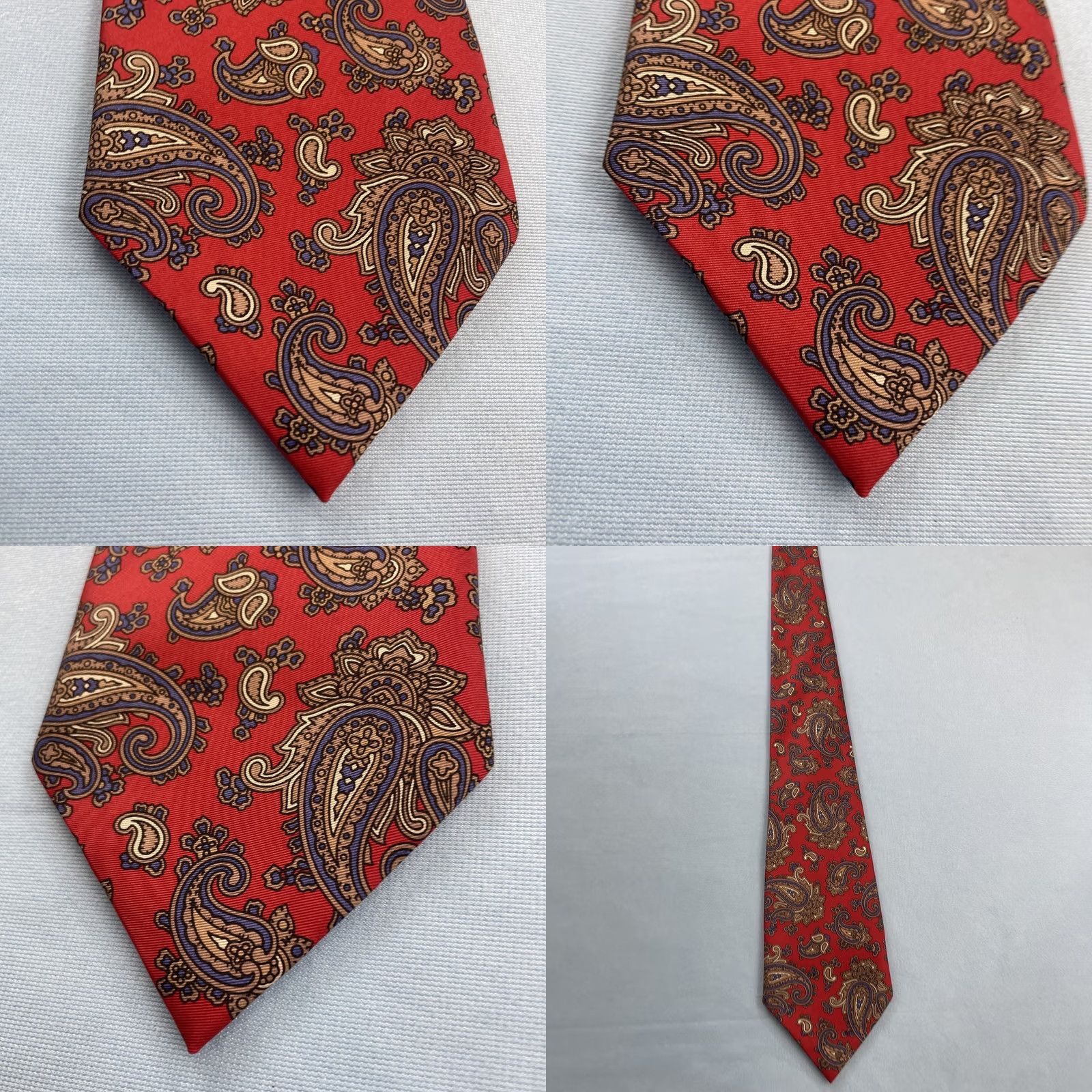 Vintage VINTAGE Christopher Hayes Tie Main Selling Point Paisley Silk Italy Red Blue White Classic 4x59 Mens NeckTie 1980s 1990s Western# Size ONE SIZE - 8 Thumbnail