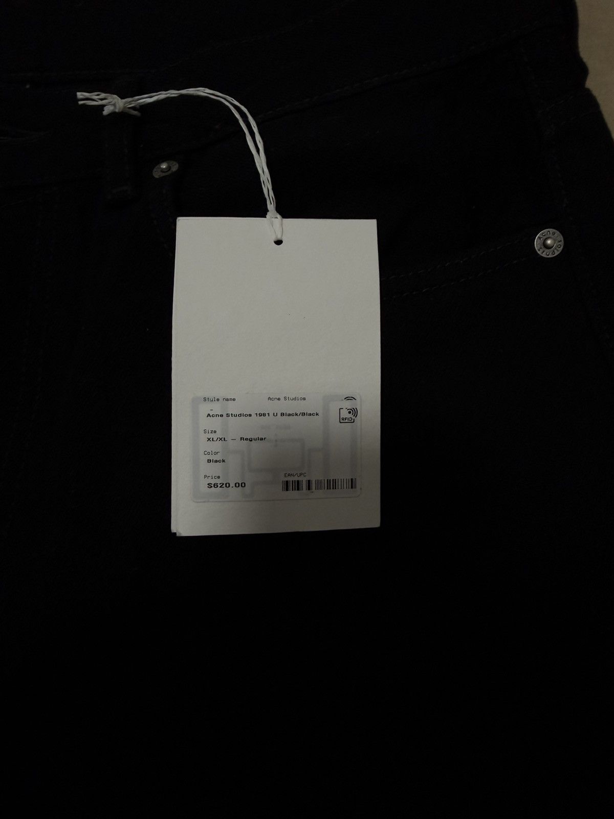 Acne Studios Acne Studios 1981 U Black/Black Denim Size US 34 / EU 50 - 3 Thumbnail
