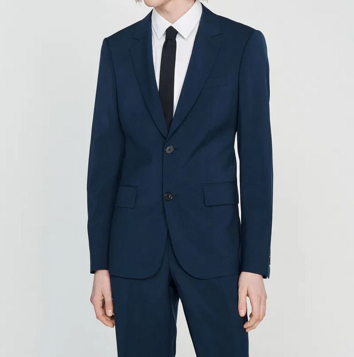 Sandro SANDRO Paris blue wool classic fit suit jacket 50 Large Size 40R - 1 Thumbnail