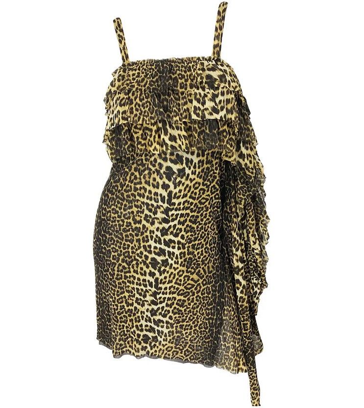 Jean Paul Gaultier Jean Paul Gaultier Mesh Tarzan Jane Leopard Tiger Dress Size L / US 10 / IT 46 - 6 Thumbnail