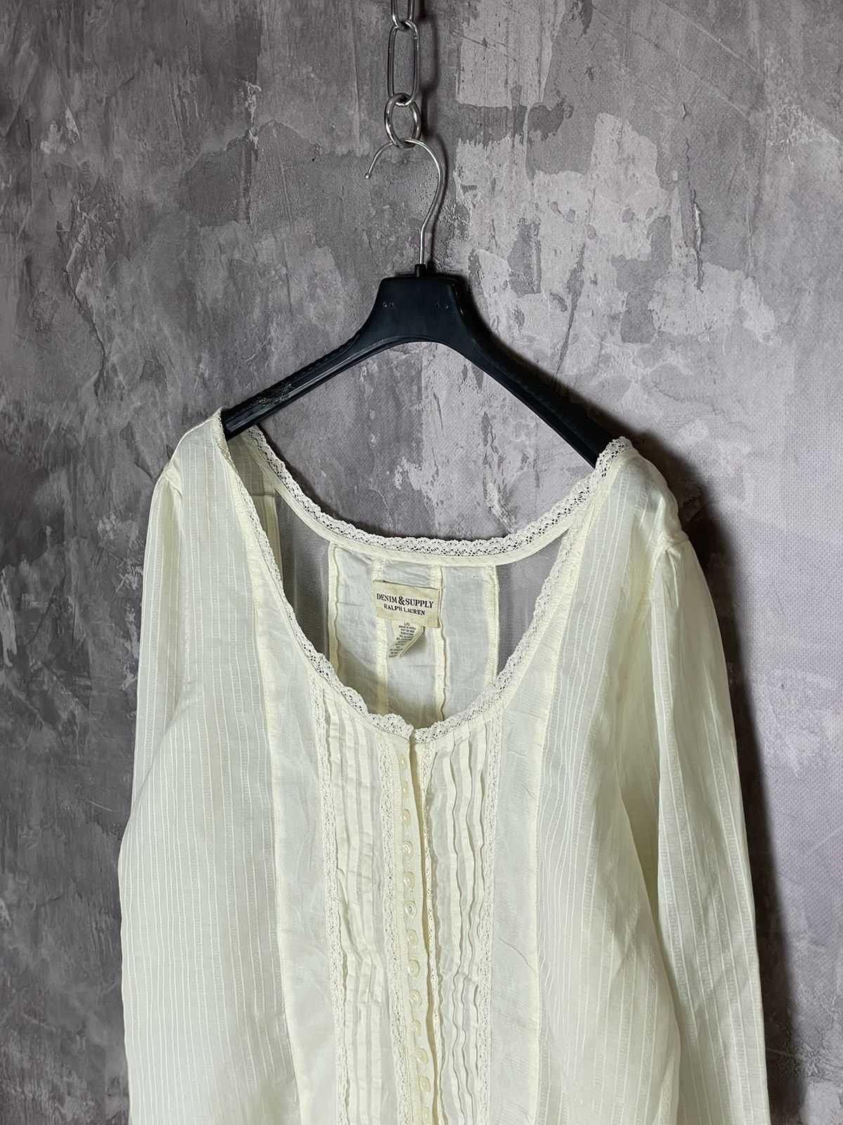 Denim & Supply Ralph Lauren × Polo Ralph Lauren Ralph Lauren Denim And Supply Italian Old Money Blouse Size L / US 10 / IT 46 - 7 Thumbnail