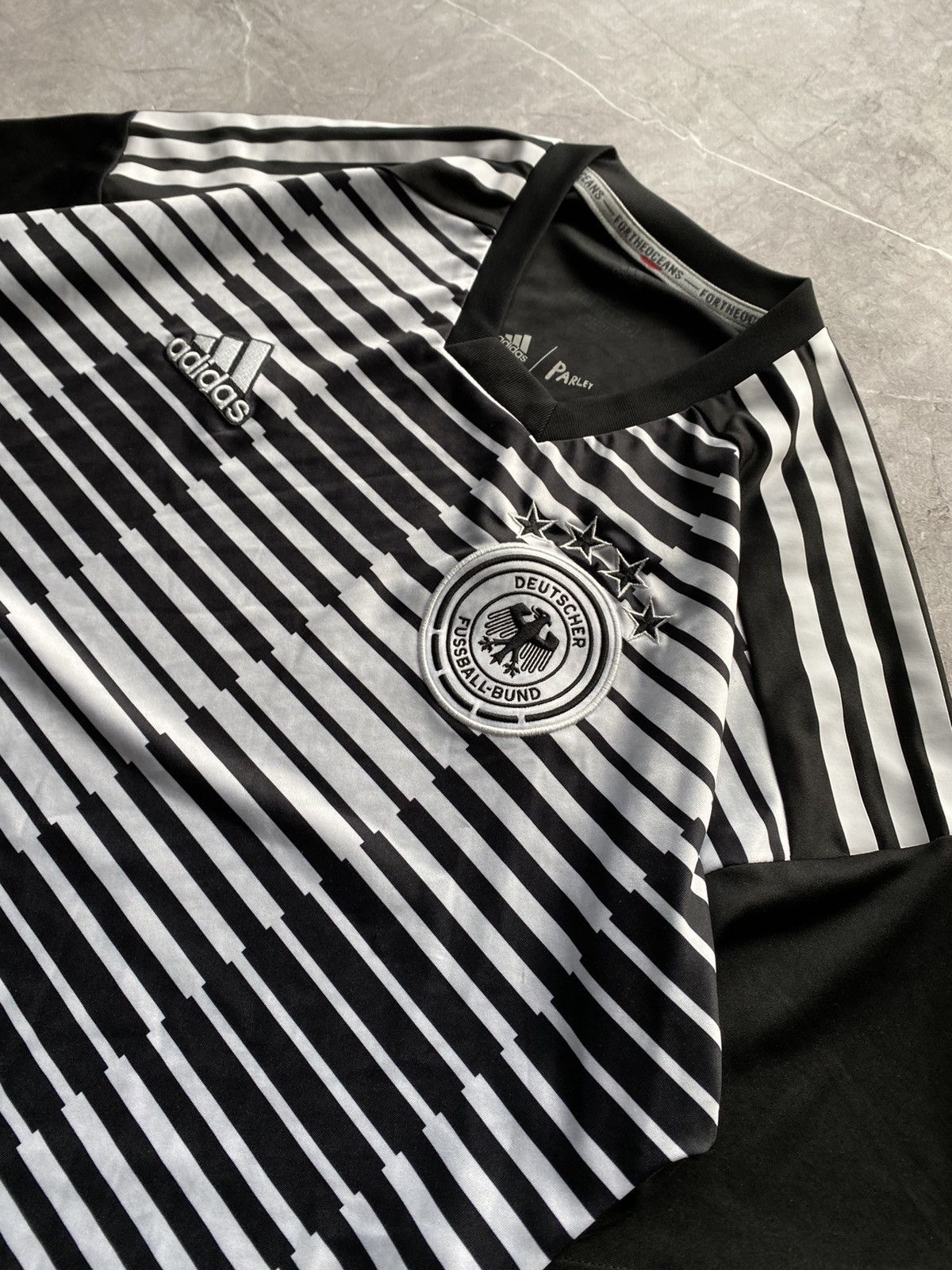 Adidas Vintage Adidas Parley Germany Deutscher Soccer Jersey Size US S / EU 44-46 / 1 - 4 Thumbnail
