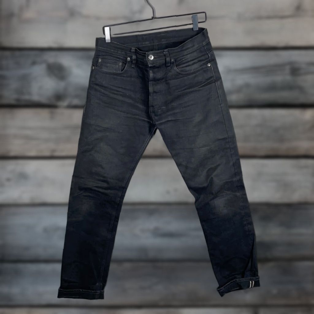 3sixteen 3Sixteen ST-220X Double Black Selvedge Jeans Men's 31 Slim Tapered 14.5 Oz Denim Size US 32 / EU 48 - 1 Thumbnail