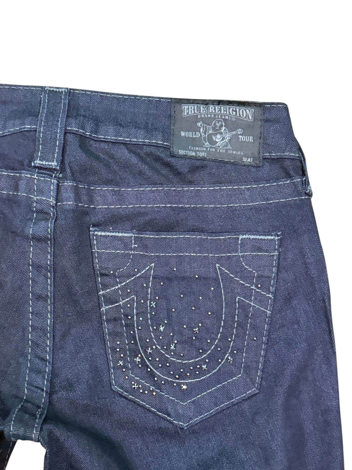 True Religion TRUE RELIGION WORLD TOUR LOW RISE BOT CUT JEANS Size 27" / US 4 / IT 40 - 9 Thumbnail