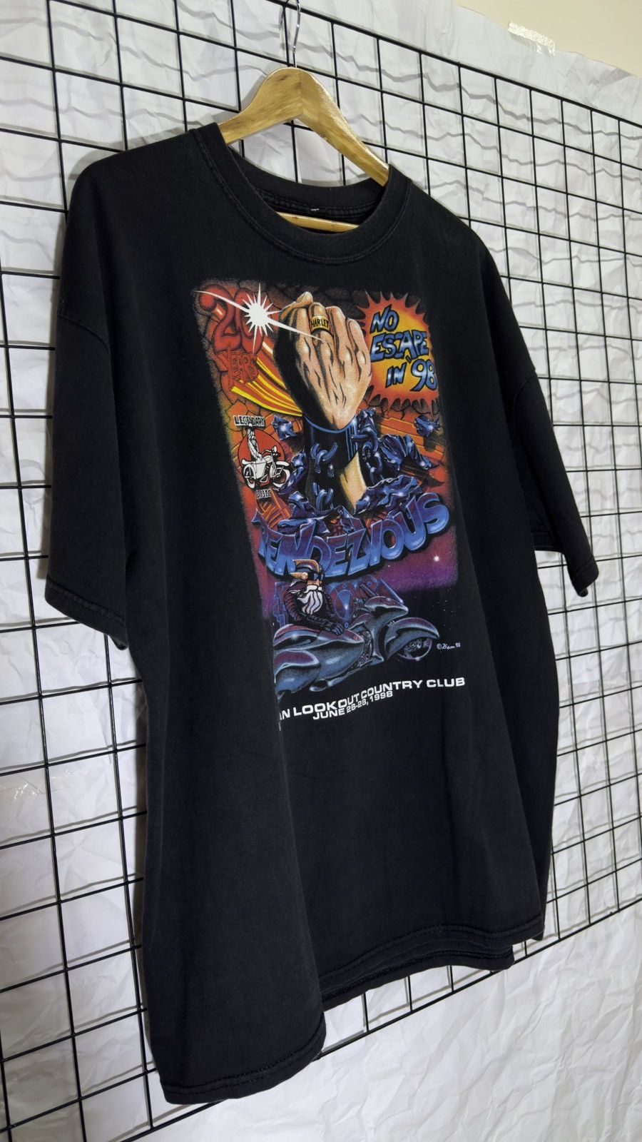 West Coast Choppers Vintage 1998 rendezvous motorbike chooper tee shirt Size US XL / EU 56 / 4 - 4 Thumbnail