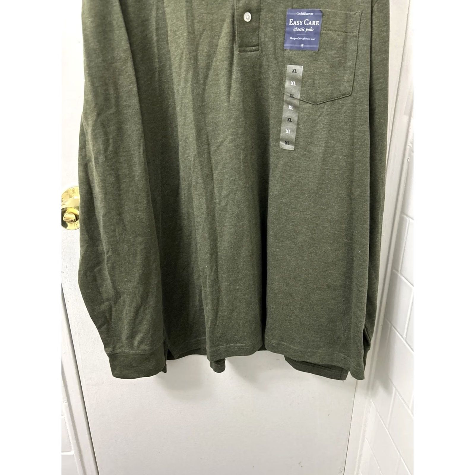 Croft & Barrow Croft & Barrow Polo Shirt Mens XL Dark Green Easy Care Long Sleeve NWT MSRP 34 Size US XL / EU 56 / 4 - 3 Thumbnail