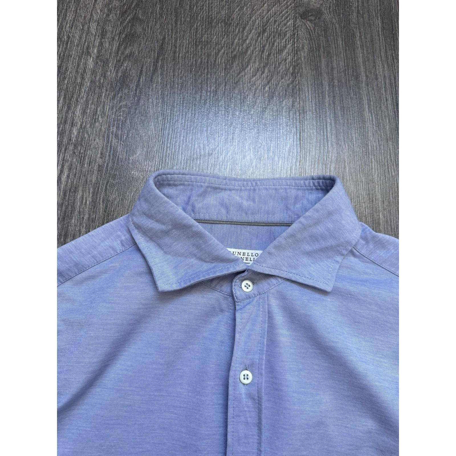 Brunello Cucinelli Brunello Cucinelli Slim Fit Classic Buttons Shirt Size US XL / EU 56 / 4 - 4 Thumbnail