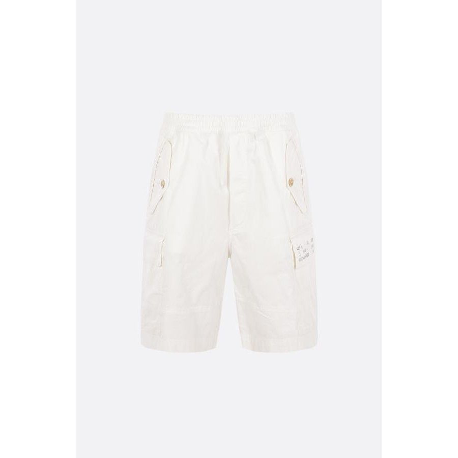 Dsquared2 DSQUARED2 Ivory Ripstop Cotton Cargo Shorts New & Authentic Size US 32 / EU 48 - 1 Thumbnail