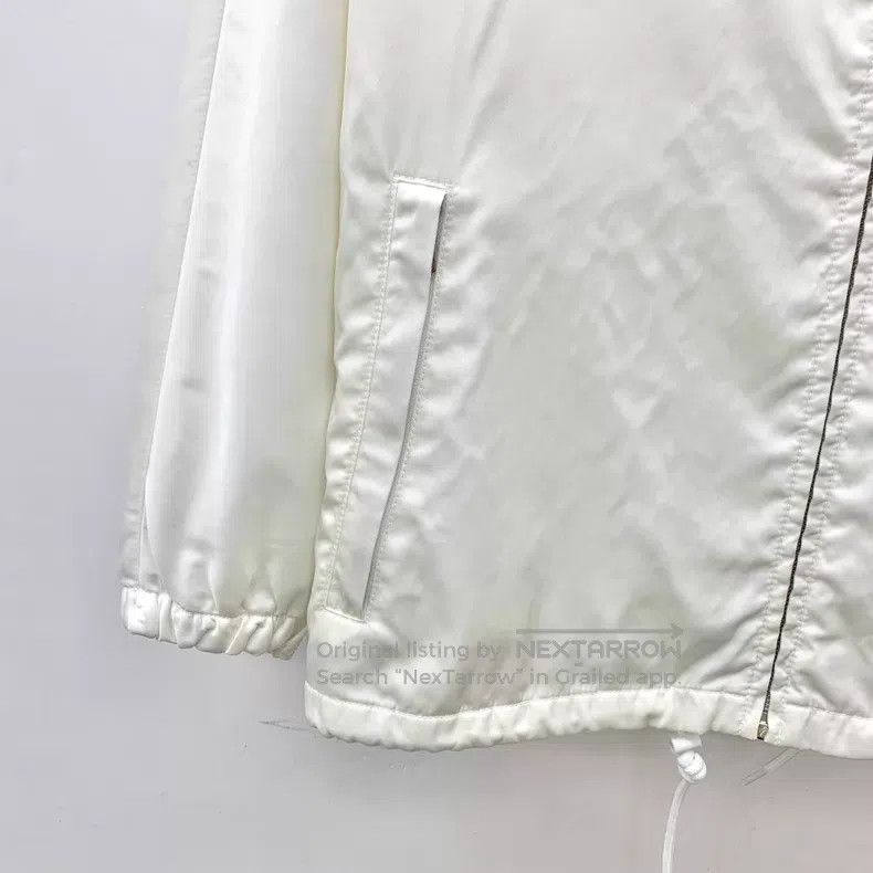 Prada Prada White triangle lapel zipper long-sleeved jacket Size XS / US 0-2 / IT 36-38 - 4 Thumbnail