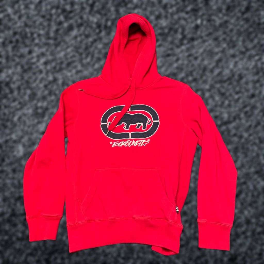 Ecko Unltd. Y2K Ecko Unltd Hoodie Mens M Red Graphic Logo Long Sleeve Kangaroo Pocket Drawstring Size US M / EU 48-50 / 2 - 1 Thumbnail