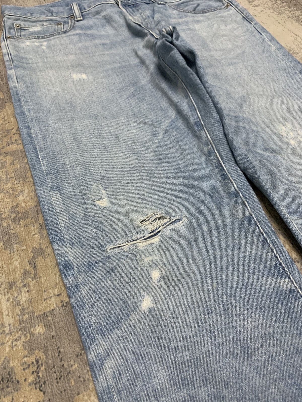 Japanese Brand W34x30 Vintage Uniqlo Distressed Jeans Kapital Style Size US 34 / EU 50 - 3 Thumbnail