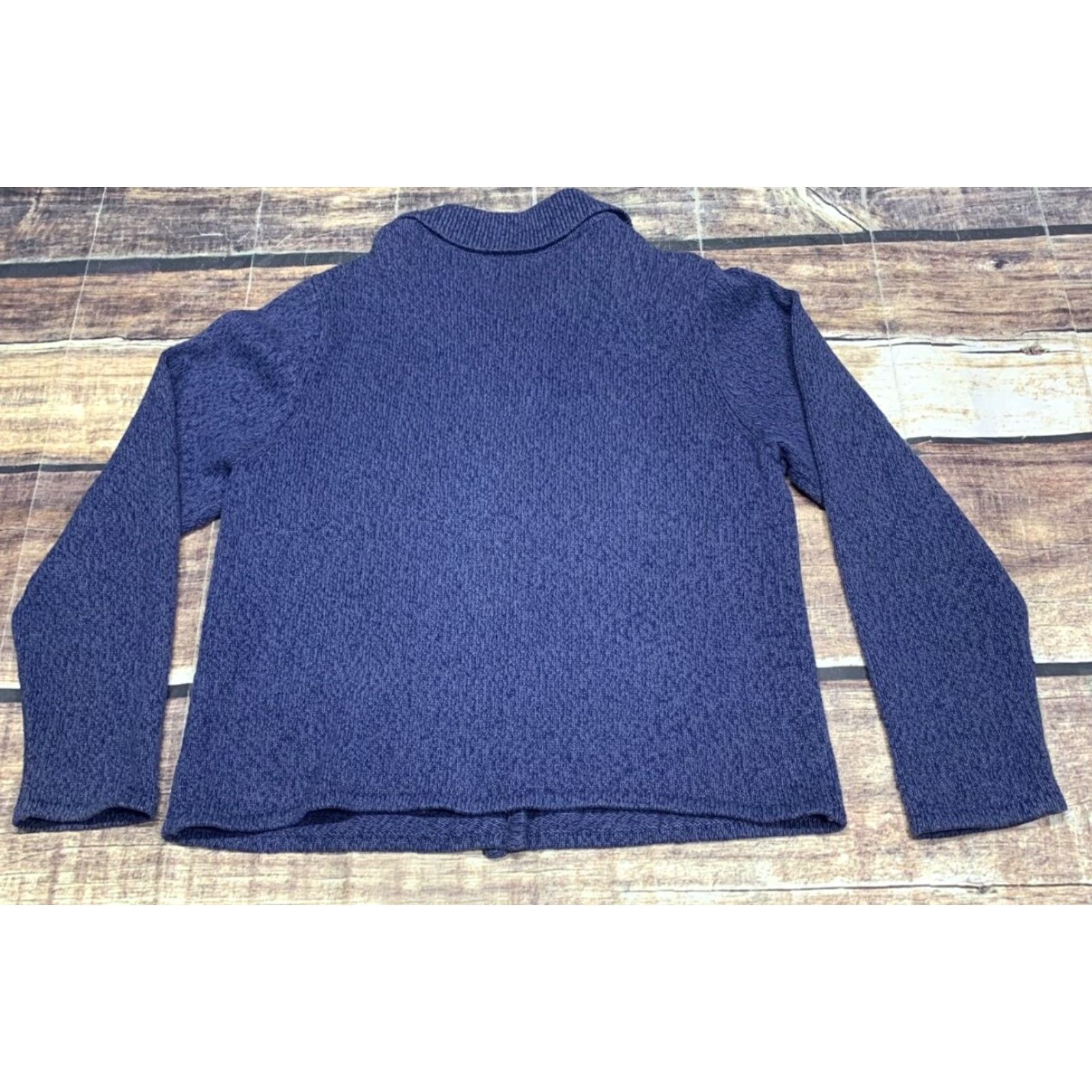 Vintage Dressbarn Women’s Large Ugly Christmas Sweater Dress Blue Santa Claus Presents Cardigan Knit Holiday Womens Long Sleeve Crewneck Christmas - Size L / US 10 / IT 46 - 7 Thumbnail