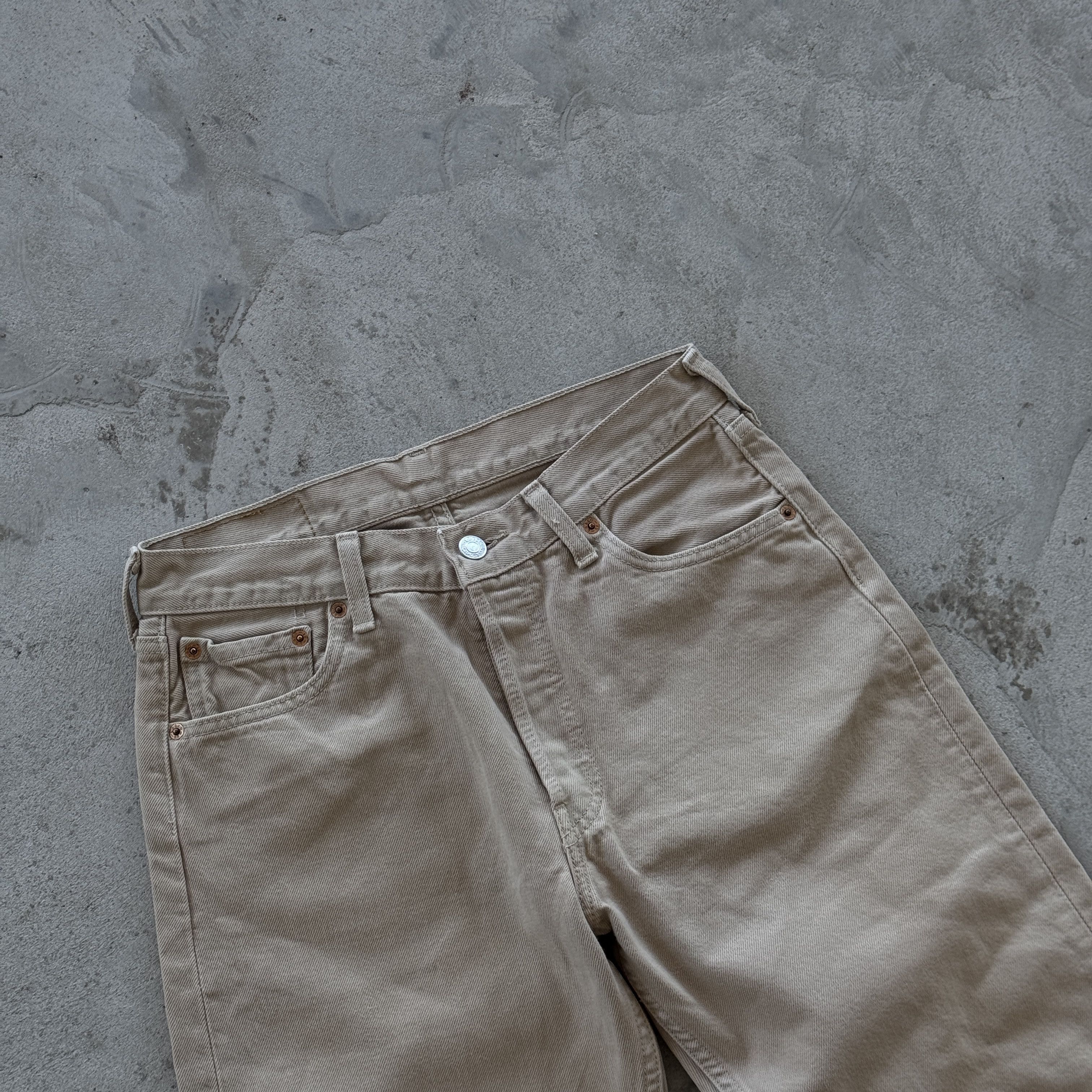 Levi's 90s Levi's 501 Beige Denim Jeans Straight Leg Size US 30 / EU 46 - 5 Thumbnail