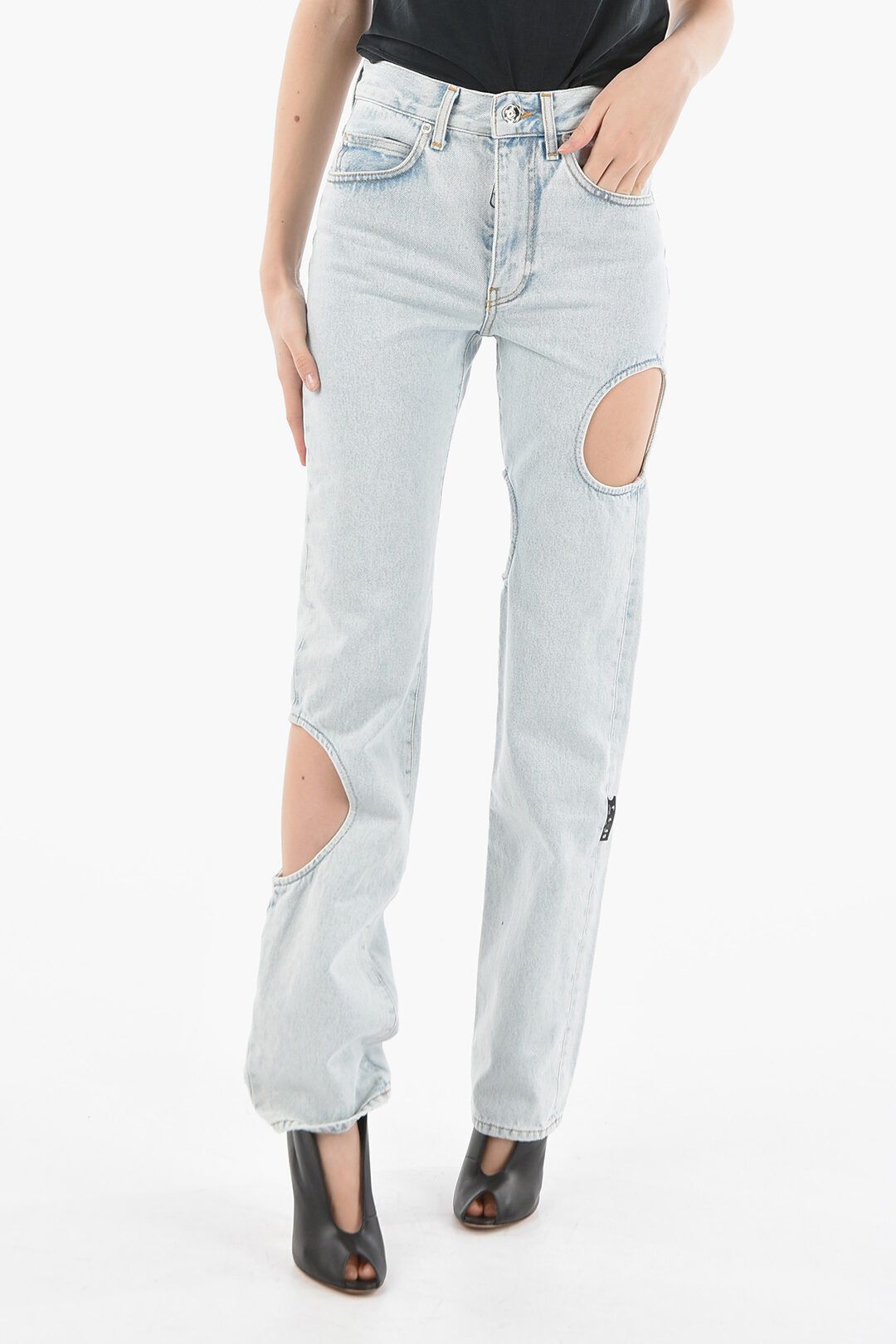 image of Off White Og1Mm0524 Meteor Cool Baggy Jeans In Blue, Women's