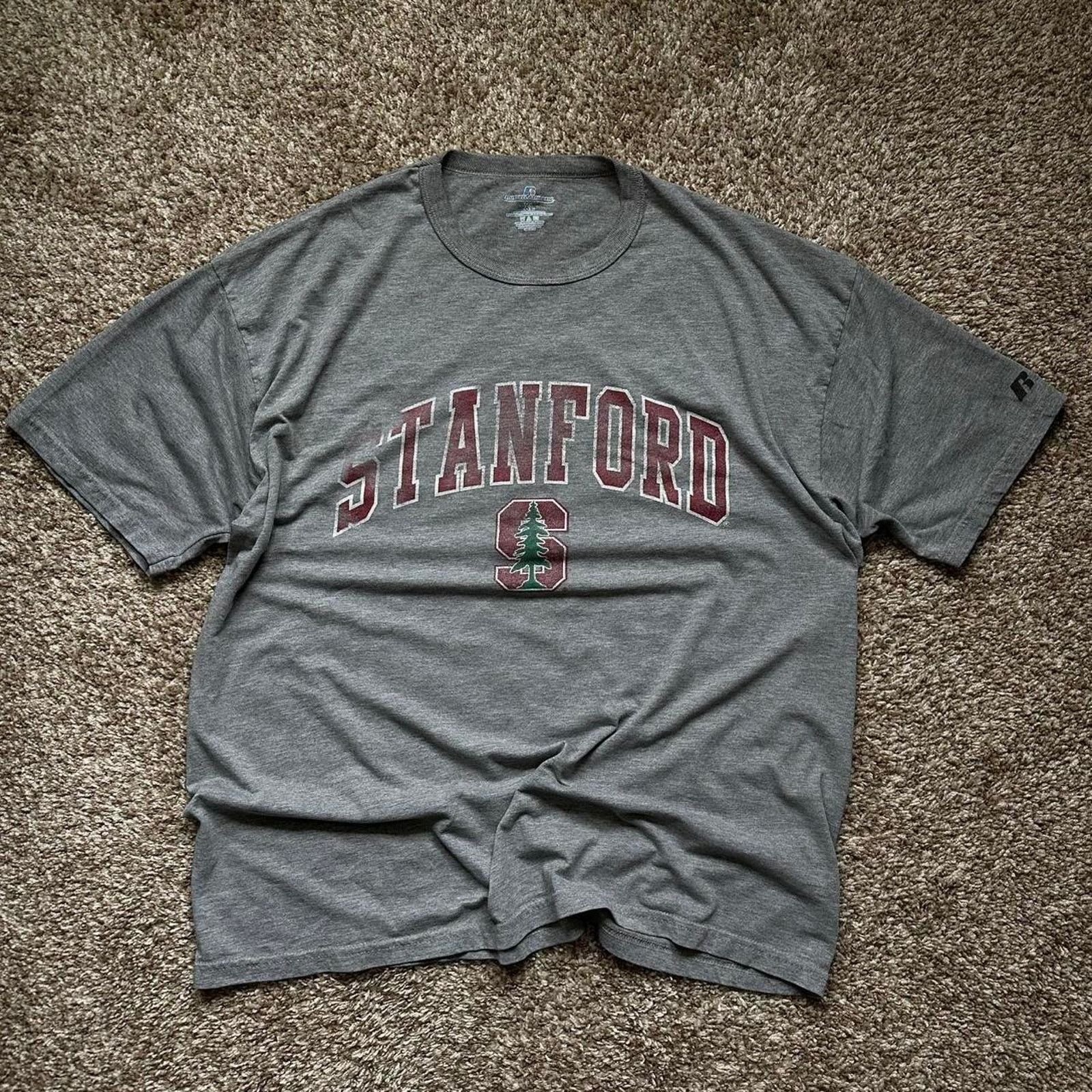 Russell Athletic × Vintage Vintage 00s Russell Stanford College Cotton Jersey Shirt Size US XL / EU 56 / 4 - 4 Thumbnail
