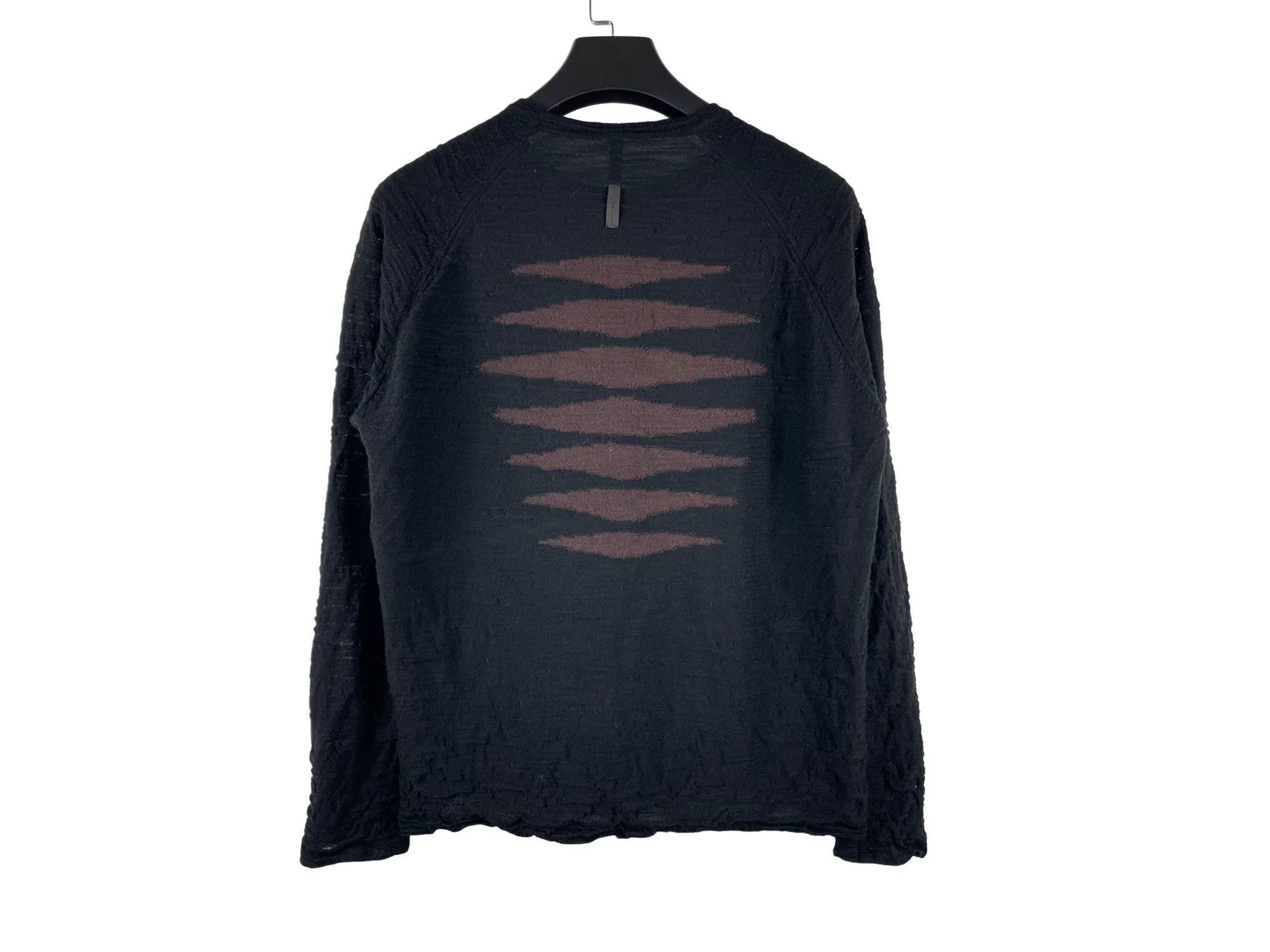 _J.L-A.L_ J.L-A.L Valio Knitted Textured Black Sweater Size US L / EU 52-54 / 3 - 2 Thumbnail