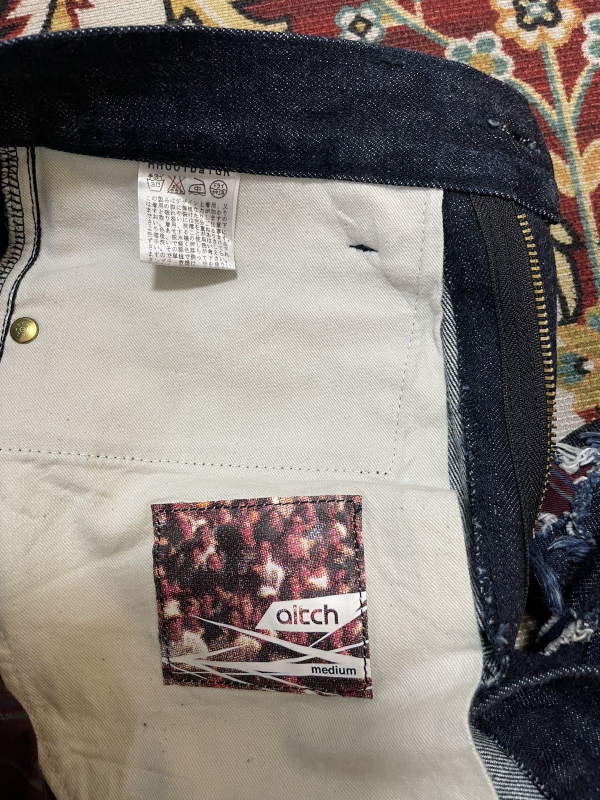 Japanese Brand Vintage Altch Destroyed Rips And Patchess Distressed Jeans Size US 29 - 14 Thumbnail
