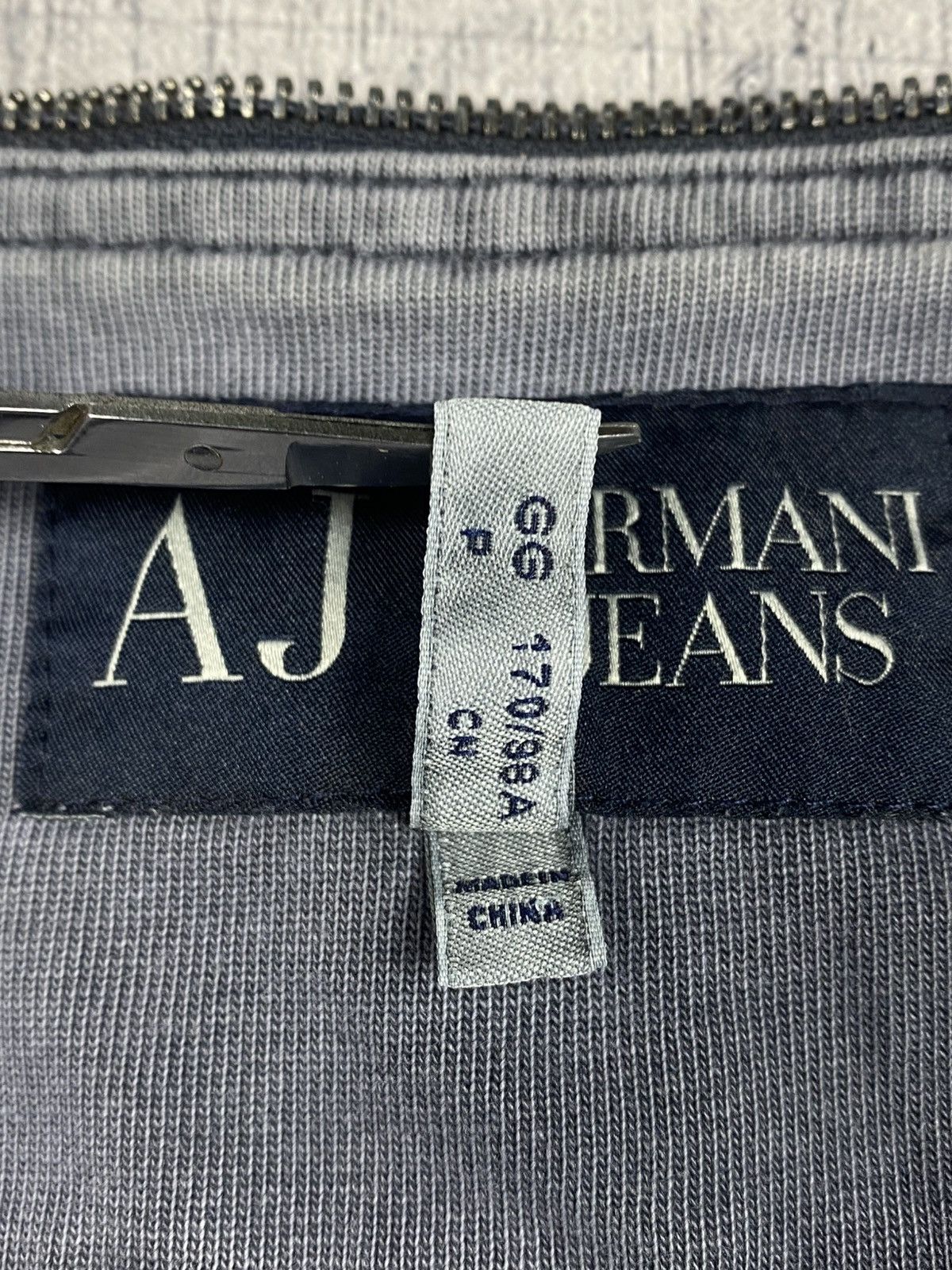 Armani Armani Jeans Grey Asymmetrical Biker Motorcycle Jacket Y2K Size XL / US 12-14 / IT 48-50 - 24 Thumbnail