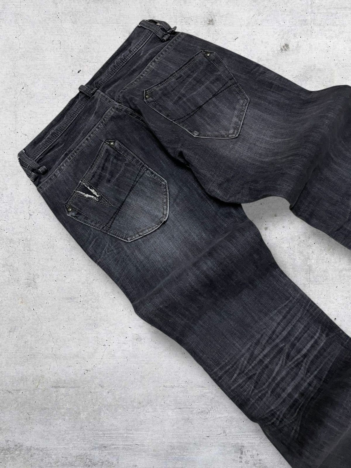 semanticdesign VINTAGE RATTLE TRAP OG JAPAN DESIGNER RIPPED ROCKSTAR DENIM Size US 29 - 18 Thumbnail
