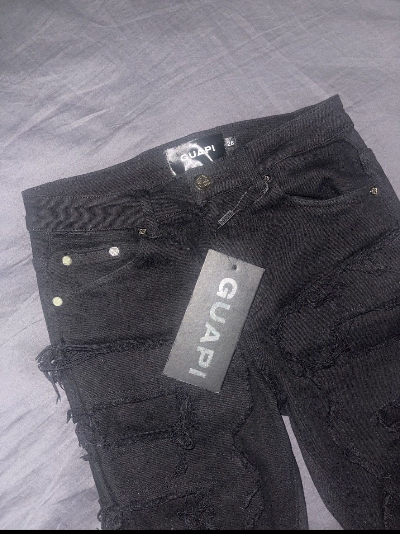 パンツ GUAPI OBSIDIAN BLACK STACKED DENIM GUAPI OBSIDIAN STACKED JEANS – BLUE CITY NYC