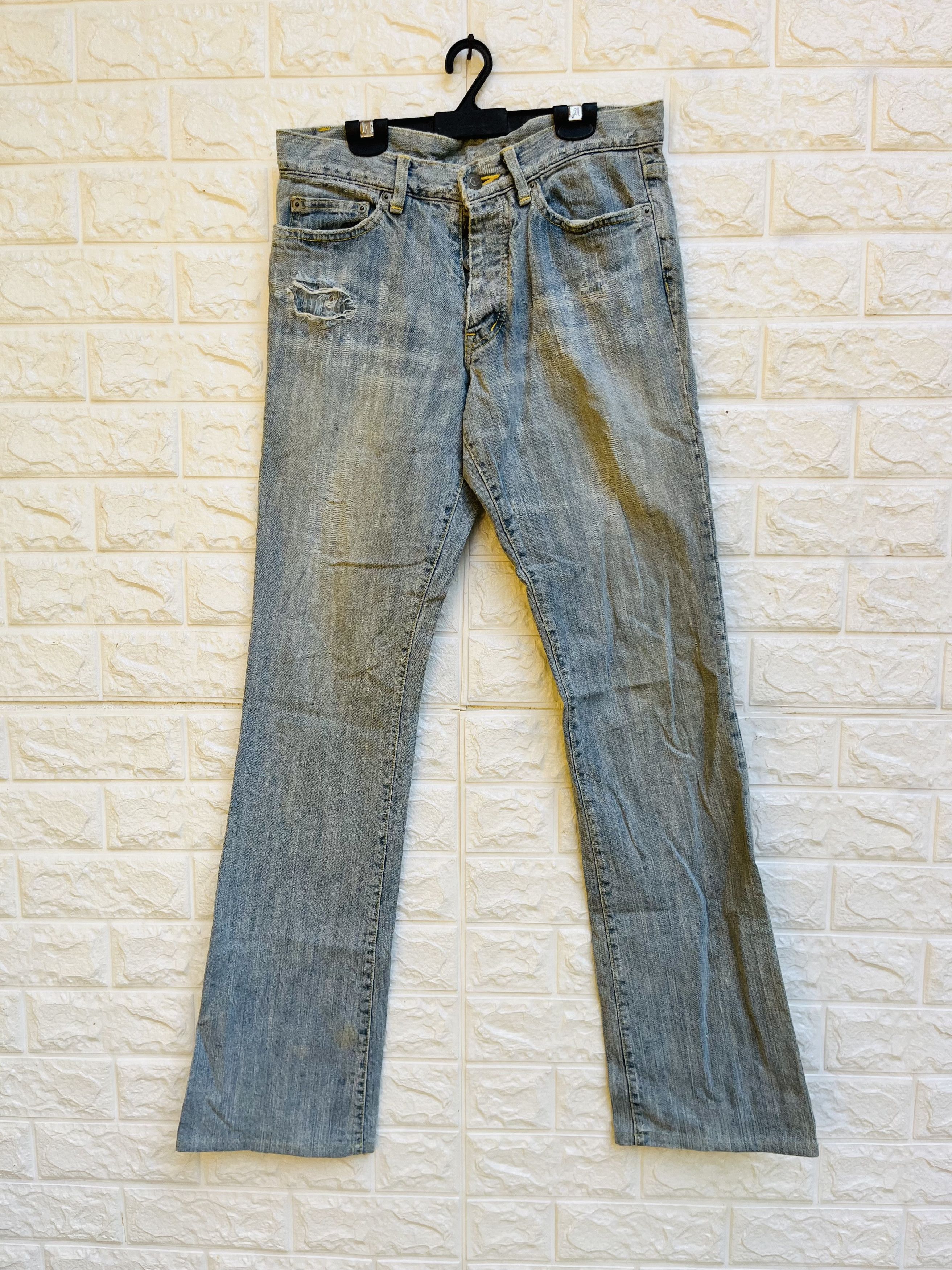 image of Vintage Tornado Mart Distressed Japanese Designer Style in Sky Blue, Men's (Size 29)