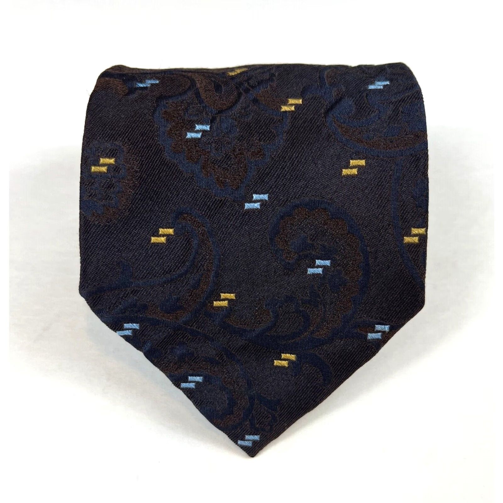 Ermenegildo Zegna Ermenegildo Zegna Tie Jacquard Silk Paisley Men’s Brown 57"-60" Wide 3.75" Made in Italy Size ONE SIZE - 2 Thumbnail