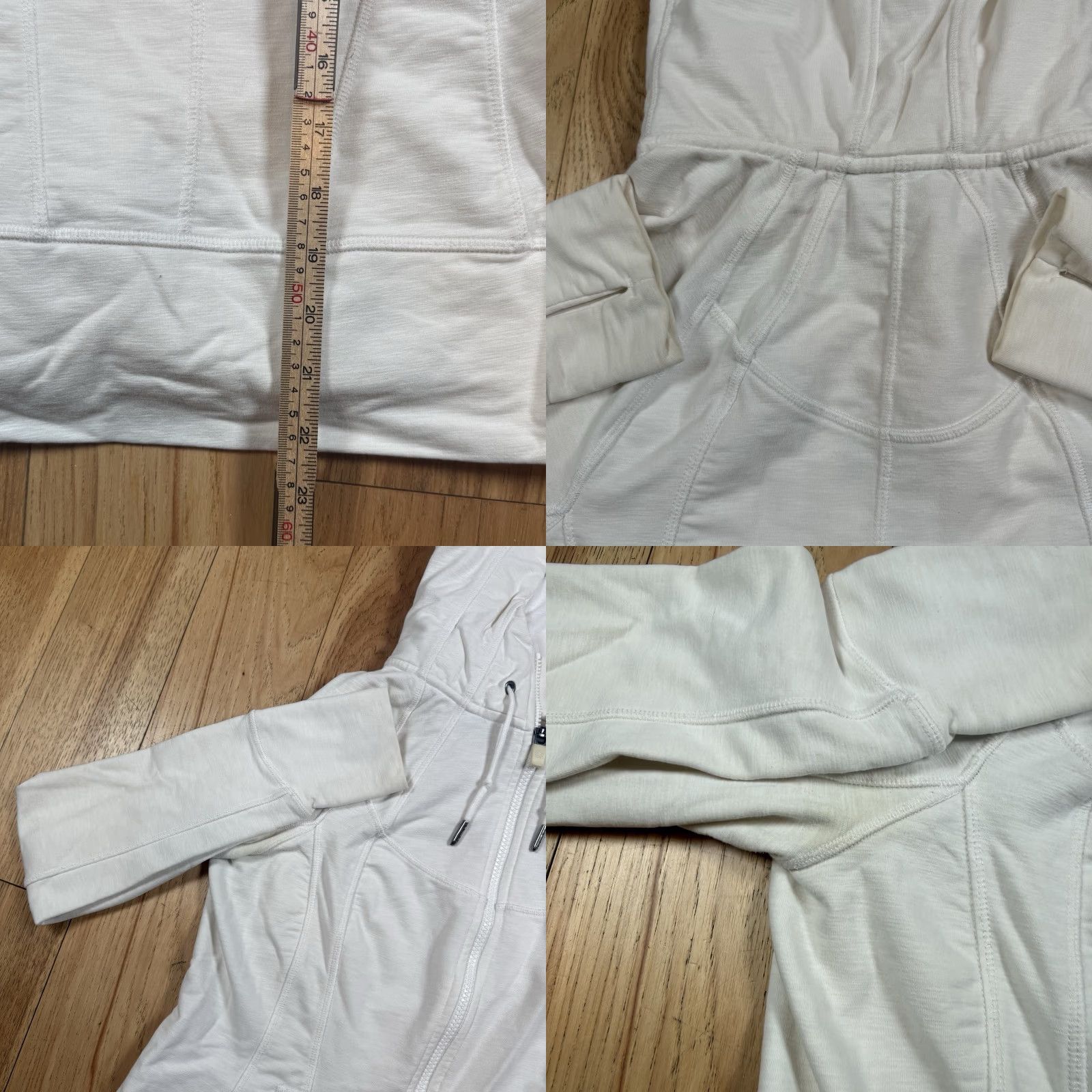 Athleta Athleta Hoodie Full Zip Women’s XS White Athletic Lightweight Regular Size Woman Women’s/XS? Size XS / US 0-2 / IT 36-38 - 8 Thumbnail