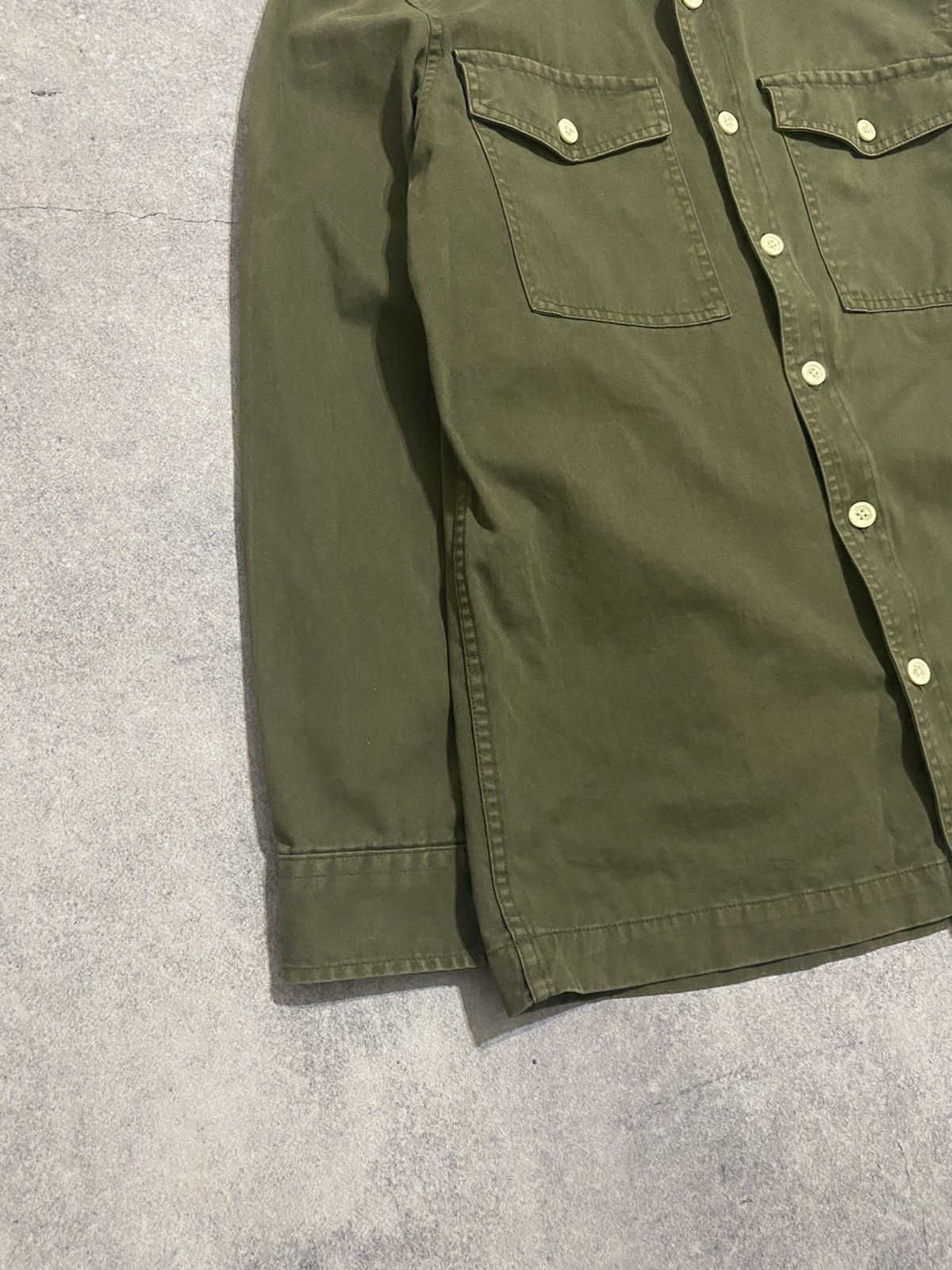 Folk Folk Olive Overshirt Flannel Shirt Size US L / EU 52-54 / 3 - 2 Thumbnail