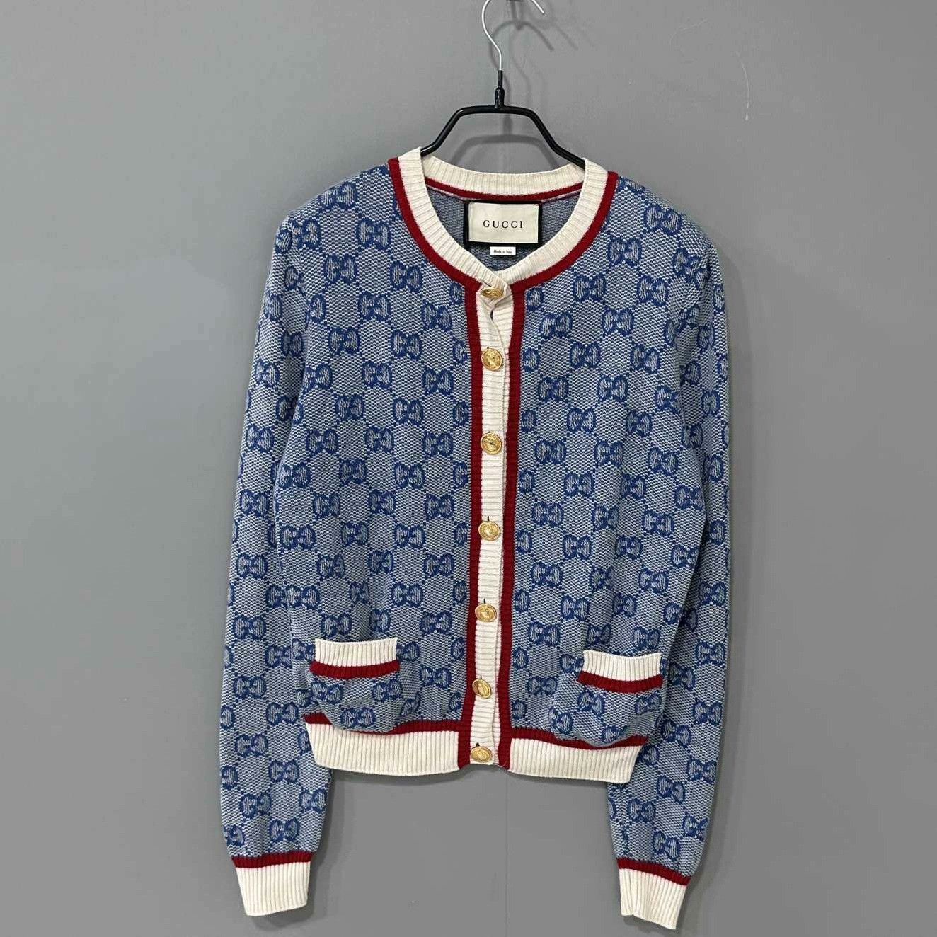 Gucci Gucci Retro Blue Sweater S Women Size S / US 4 / IT 40 - 1 Thumbnail
