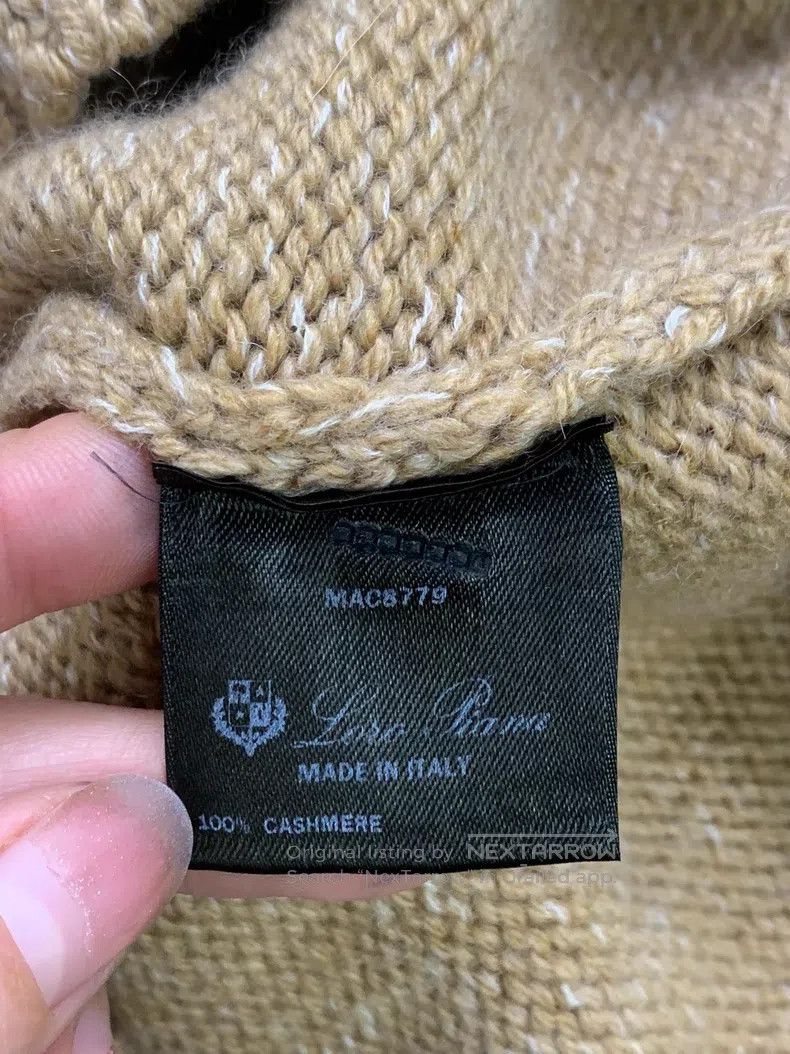 Loro Piana Loro Piana Khaki Color High Collar Cashmere Sweater Size US M / EU 48-50 / 2 - 5 Thumbnail