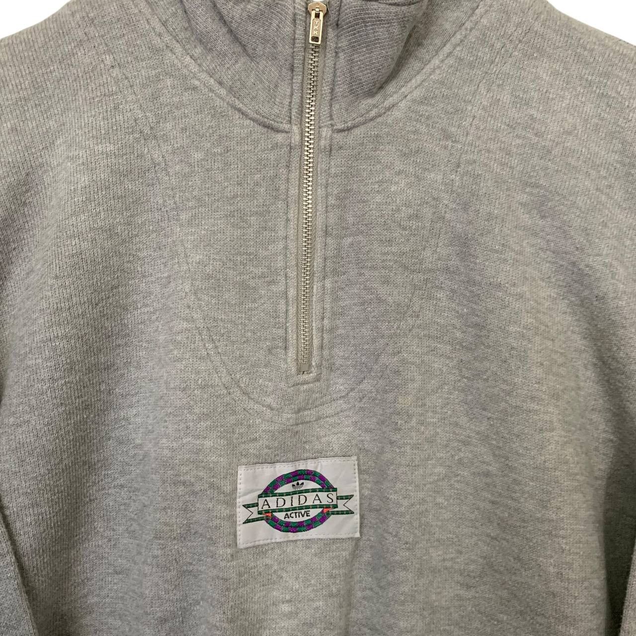 Adidas × Vintage Vintage Adidas Half Zip Jumper 90s Streetwear Grey Medium Size US M / EU 48-50 / 2 - 3 Thumbnail