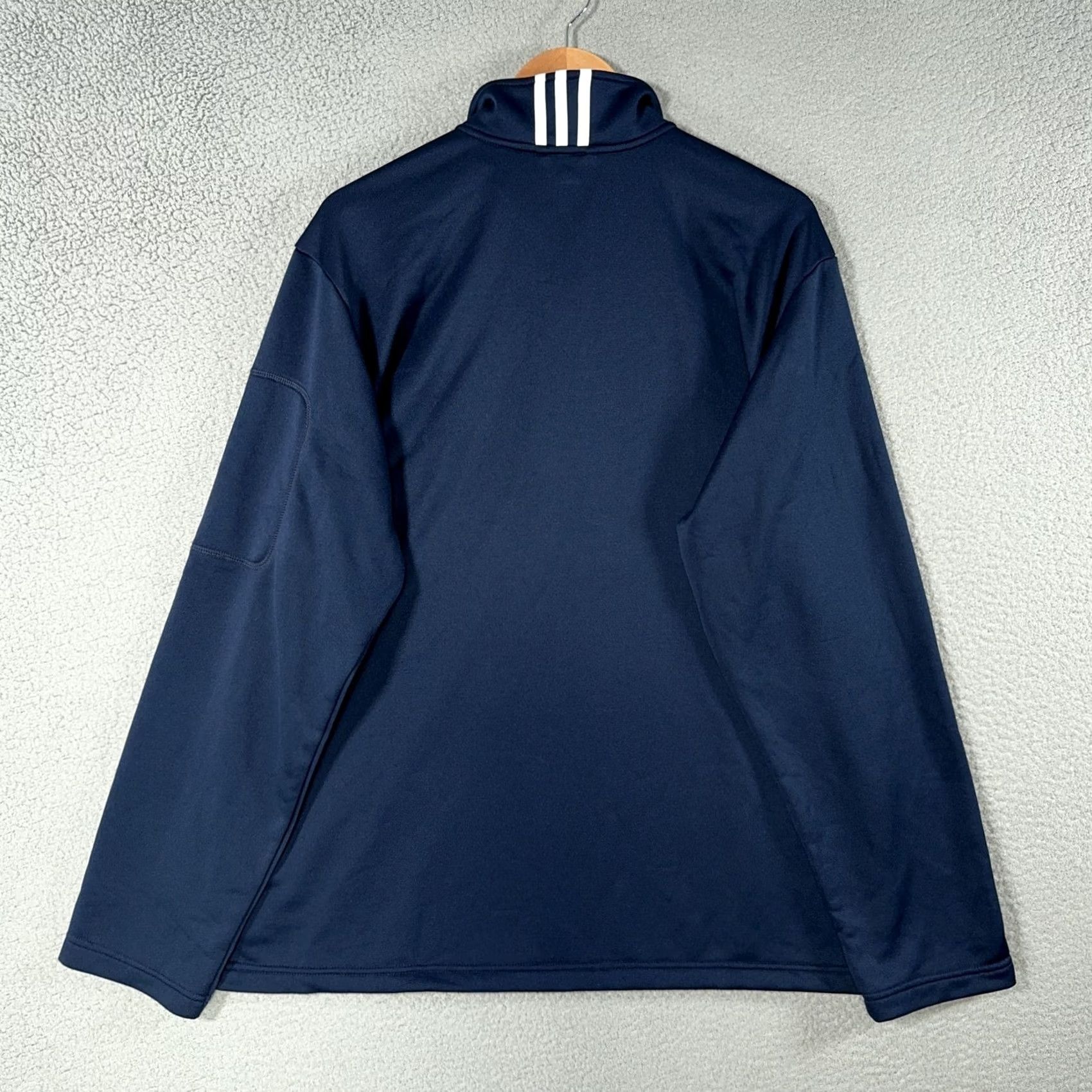 Adidas Adidas Pullover Jacket Mens XL Navy Blue 1/4 Zip Track Windbreaker Lightweight Athletic Size US XL / EU 56 / 4 - 2 Thumbnail