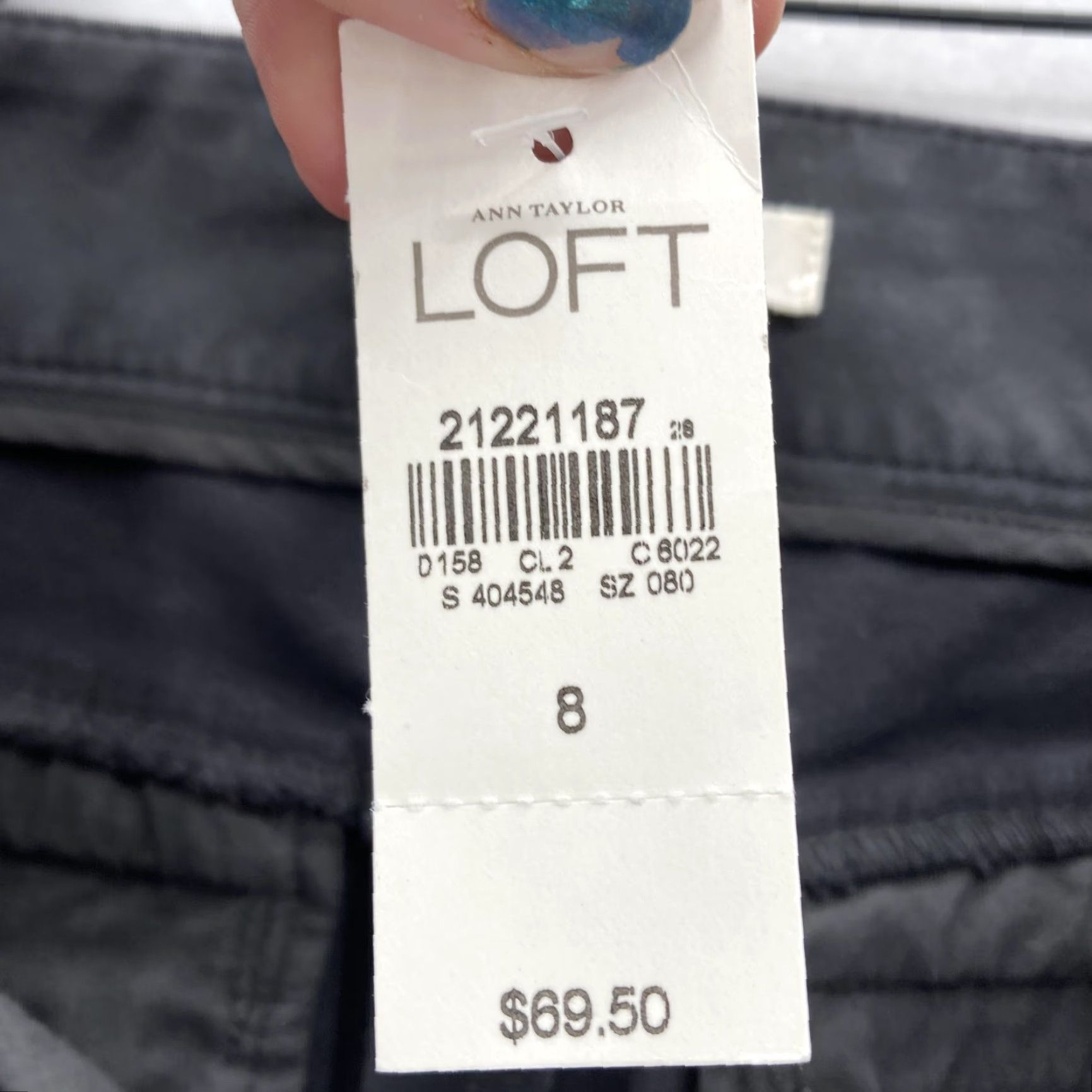 Loft LOFT Ann Taylor Pants Womens 8 Gray Marisa Skinny Ankle Stretch Sateen Chino Size 30" / US 8 / IT 44 - 6 Thumbnail