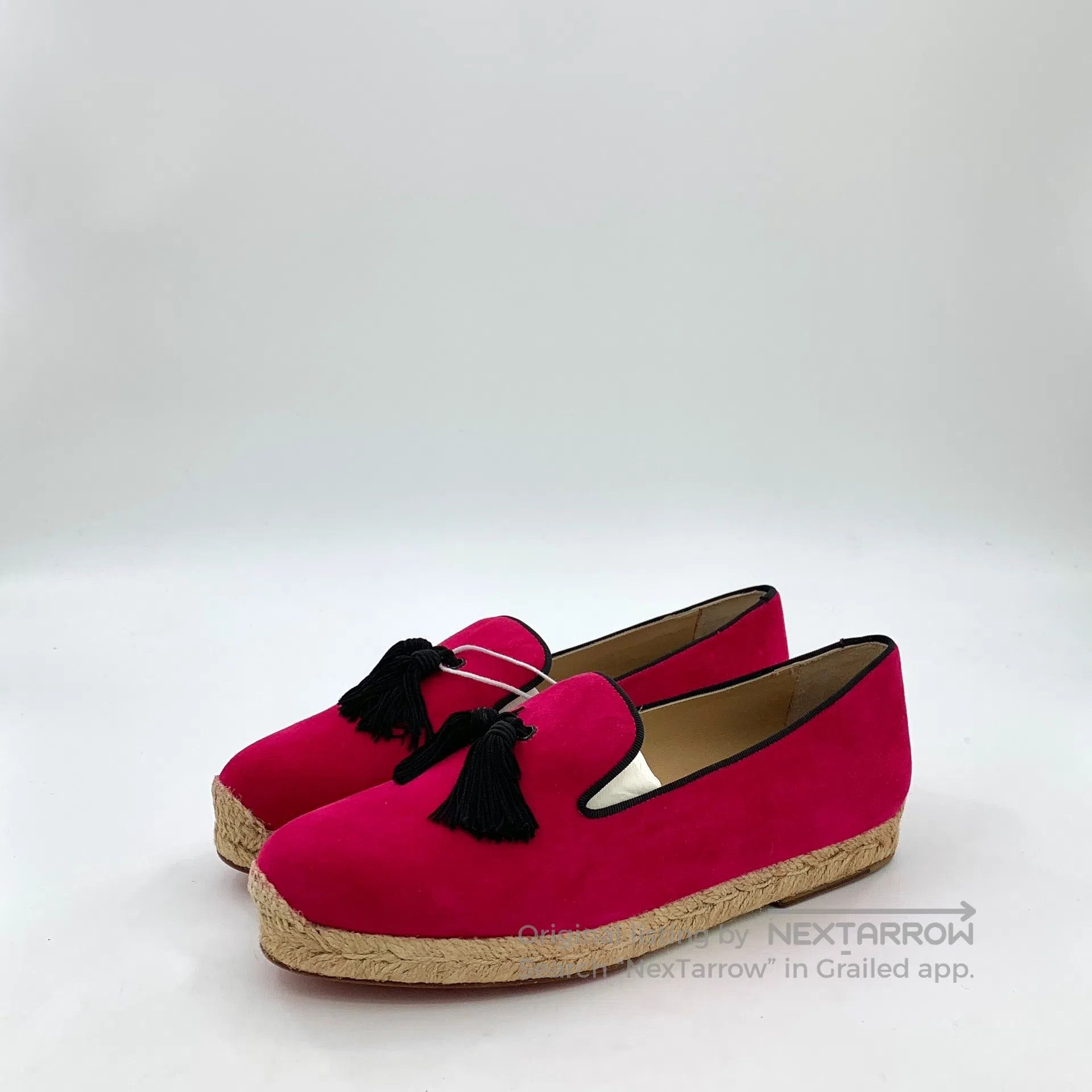 Christian Louboutin Christian Louboutin Fuchsia fringe woven casual flat fishe Size US 6.5 / IT 36.5 - 1 Thumbnail