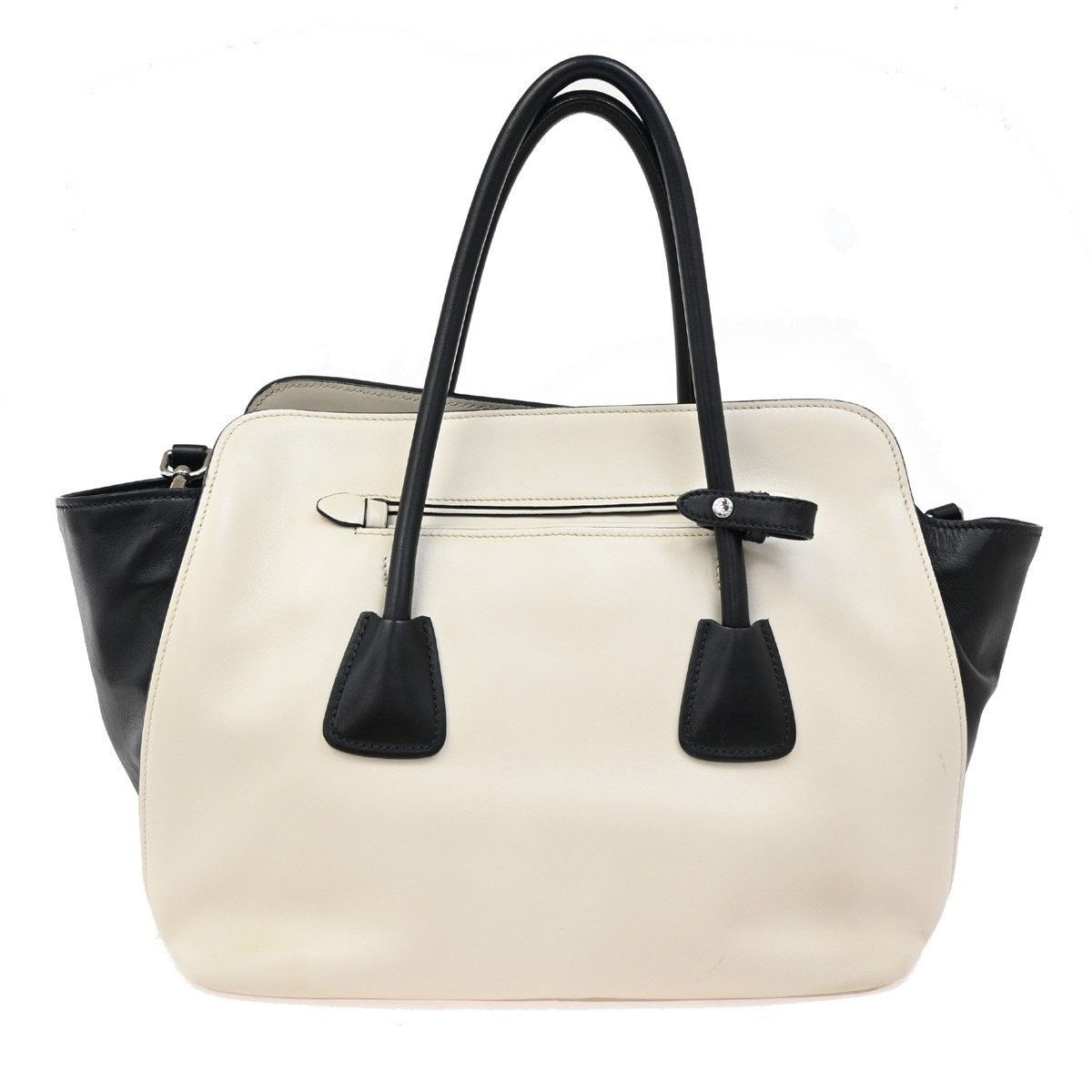 Prada Soft Calf Cuir Convertible Shopping Tote Beige