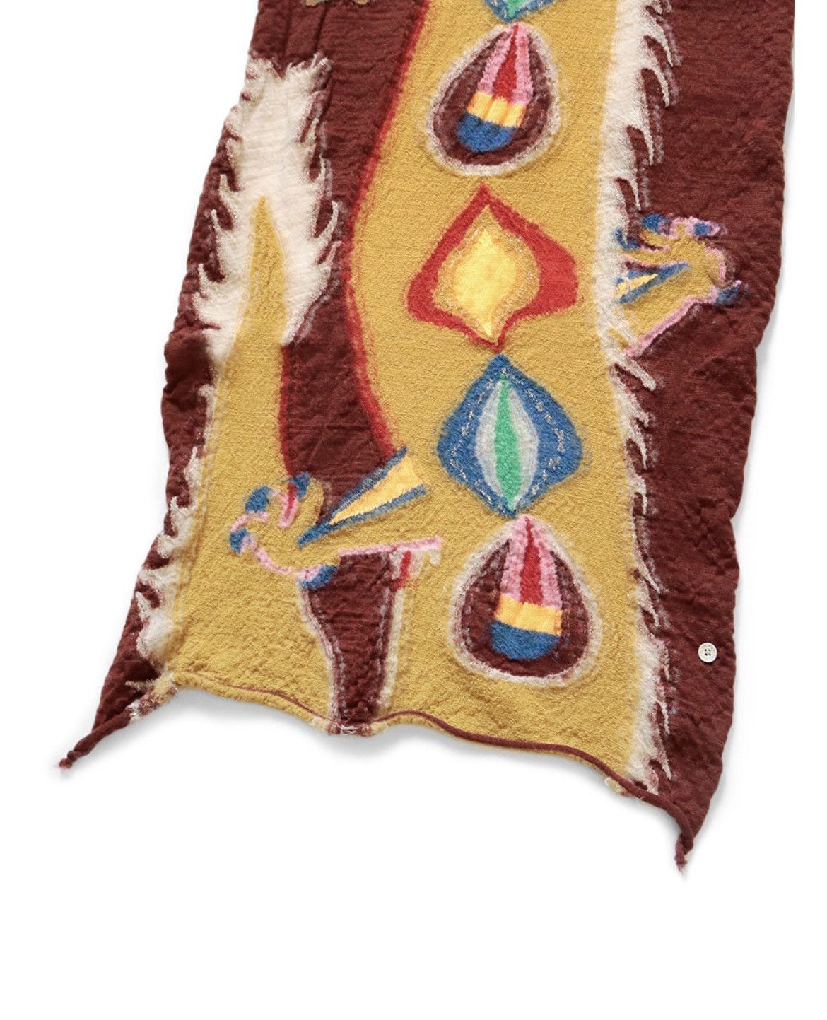Kapital Kapital Fulled wool Dragon Dance HAPPY Scarf Muffler Size ONE SIZE - 3 Thumbnail