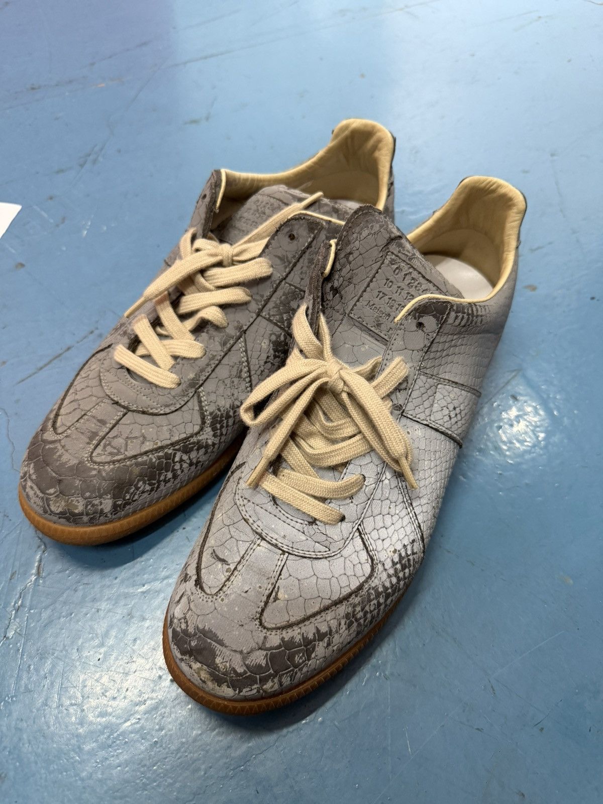 Maison Margiela MARGIELA 3M SNAKE SKIN GAT LOW Size US 12 / EU 45 - 1 Thumbnail