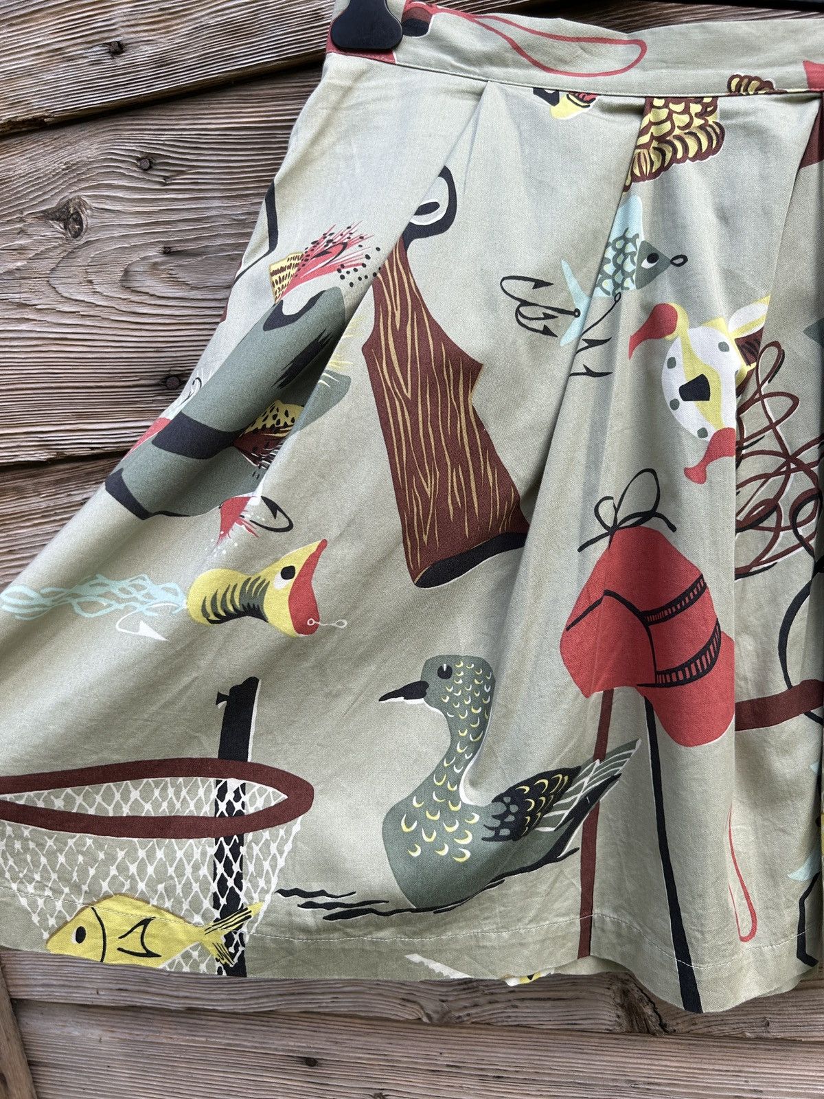 Ne-Net Ne-Net By Issey Miyake Cute Art AOP Midi Skirt Size 1 Size 24" / US 00 / IT 34 - 2 Thumbnail