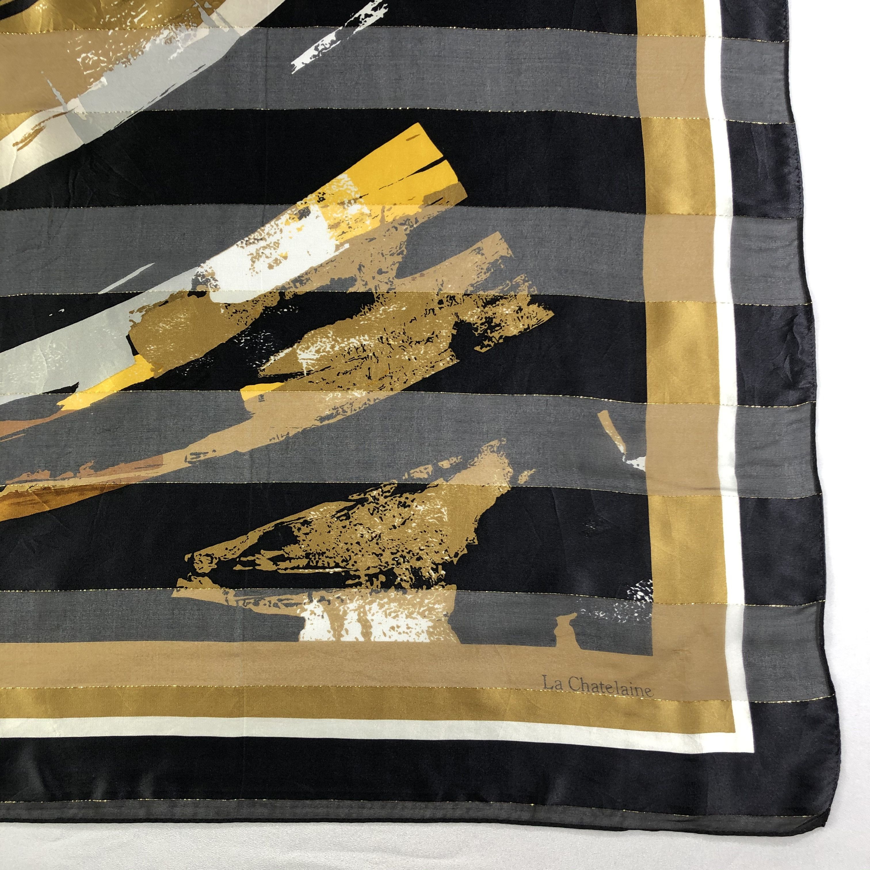 Vintage Vintage La Chatelaine Silk Scarf Size ONE SIZE - 3 Thumbnail